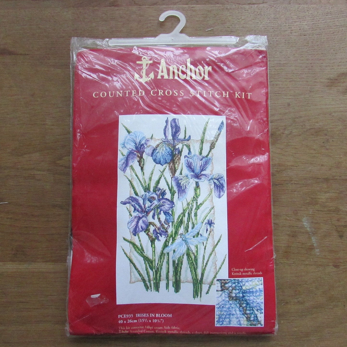 Vintage Anchor PCE9365 counted cross stitch kit "Irises in Bloom"