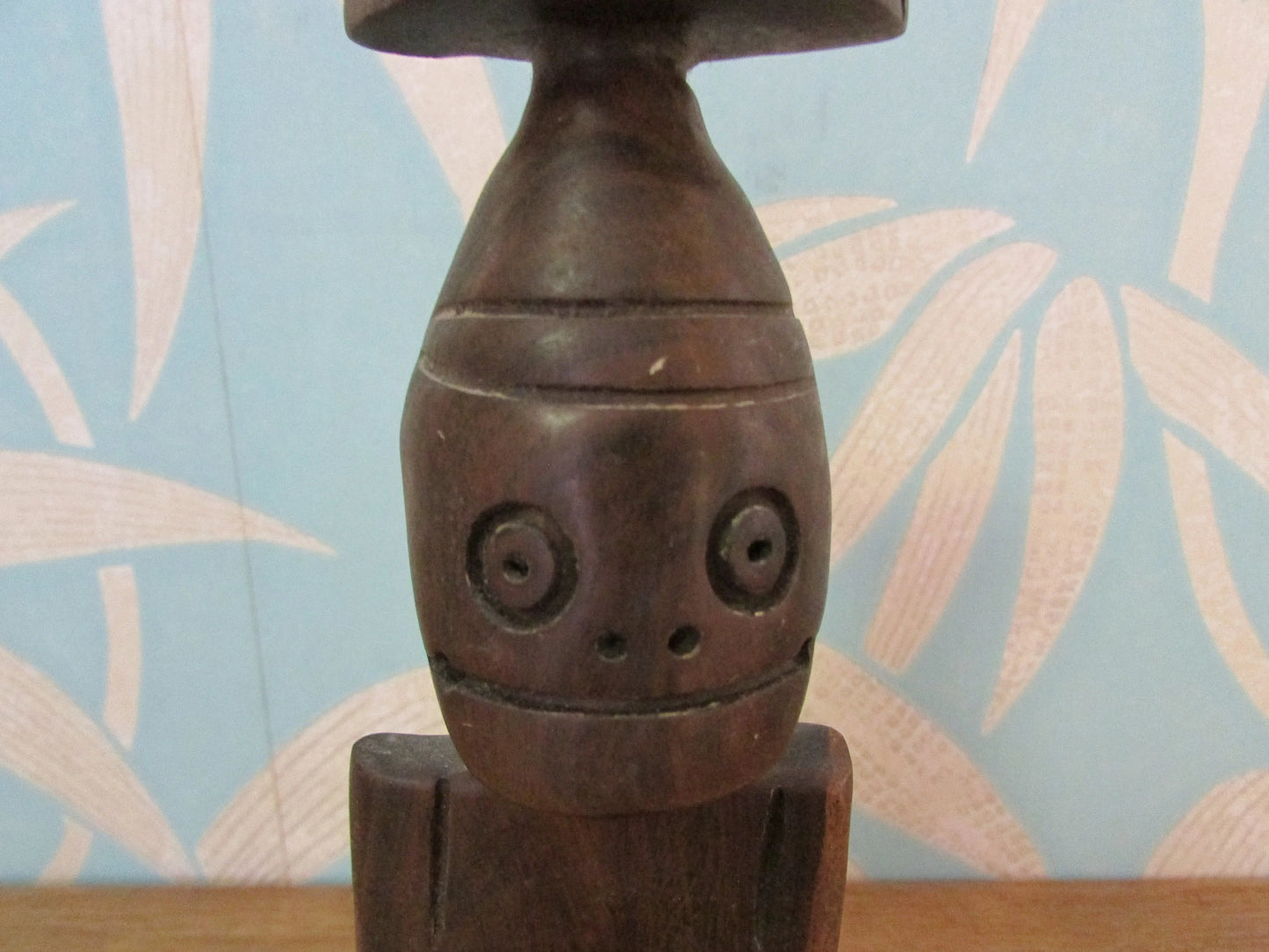 Vintage carved wooden Zemi Cohoba statuette