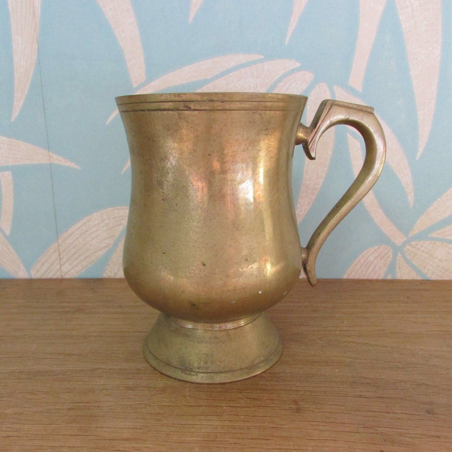 Vintage brass coffee mug/small beer tankard