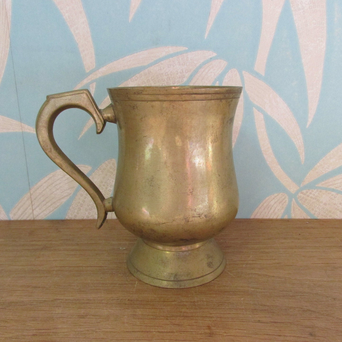 Vintage brass coffee mug/small beer tankard