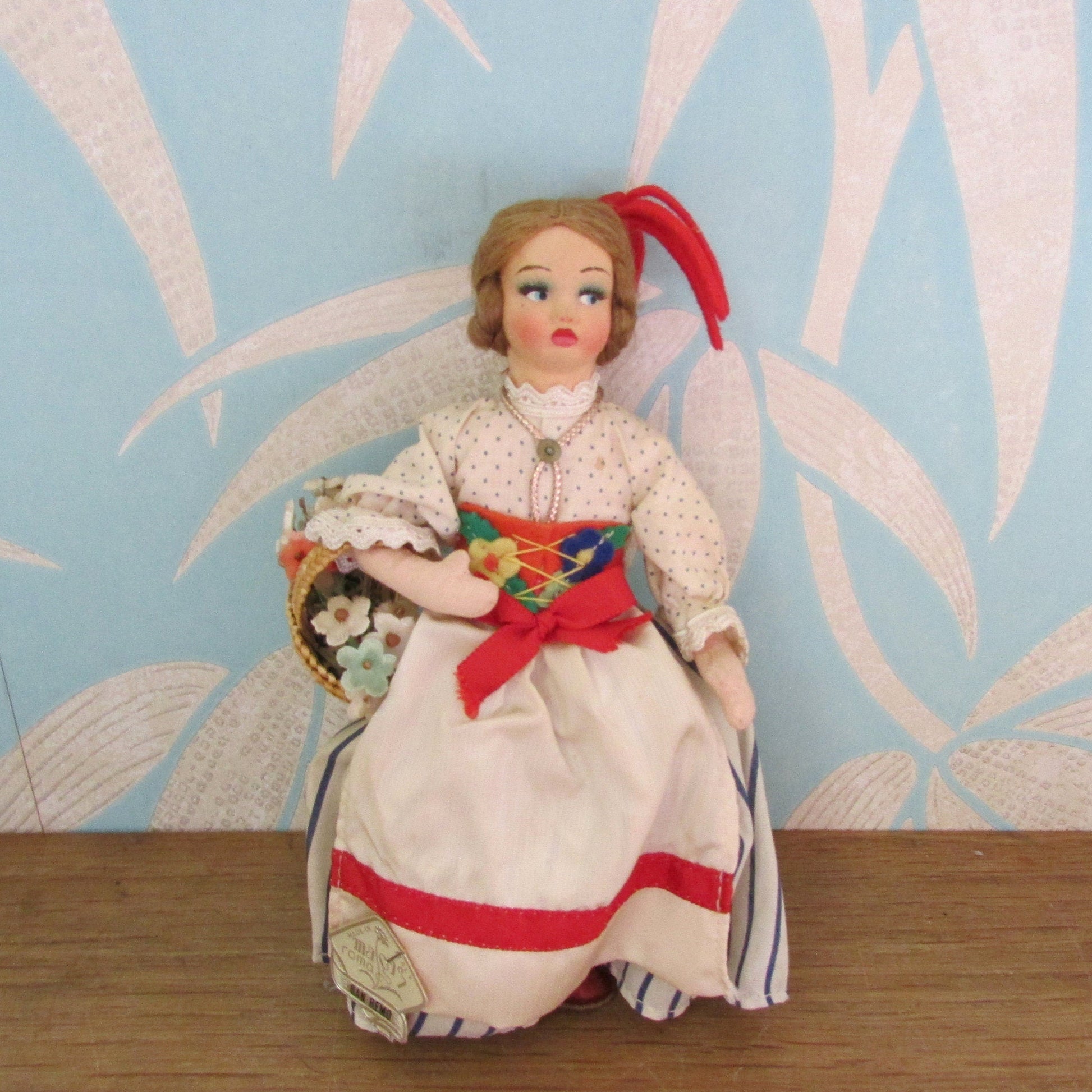 Vintage Magis Roma San Remo souvenir doll, made in Italy, original packaging