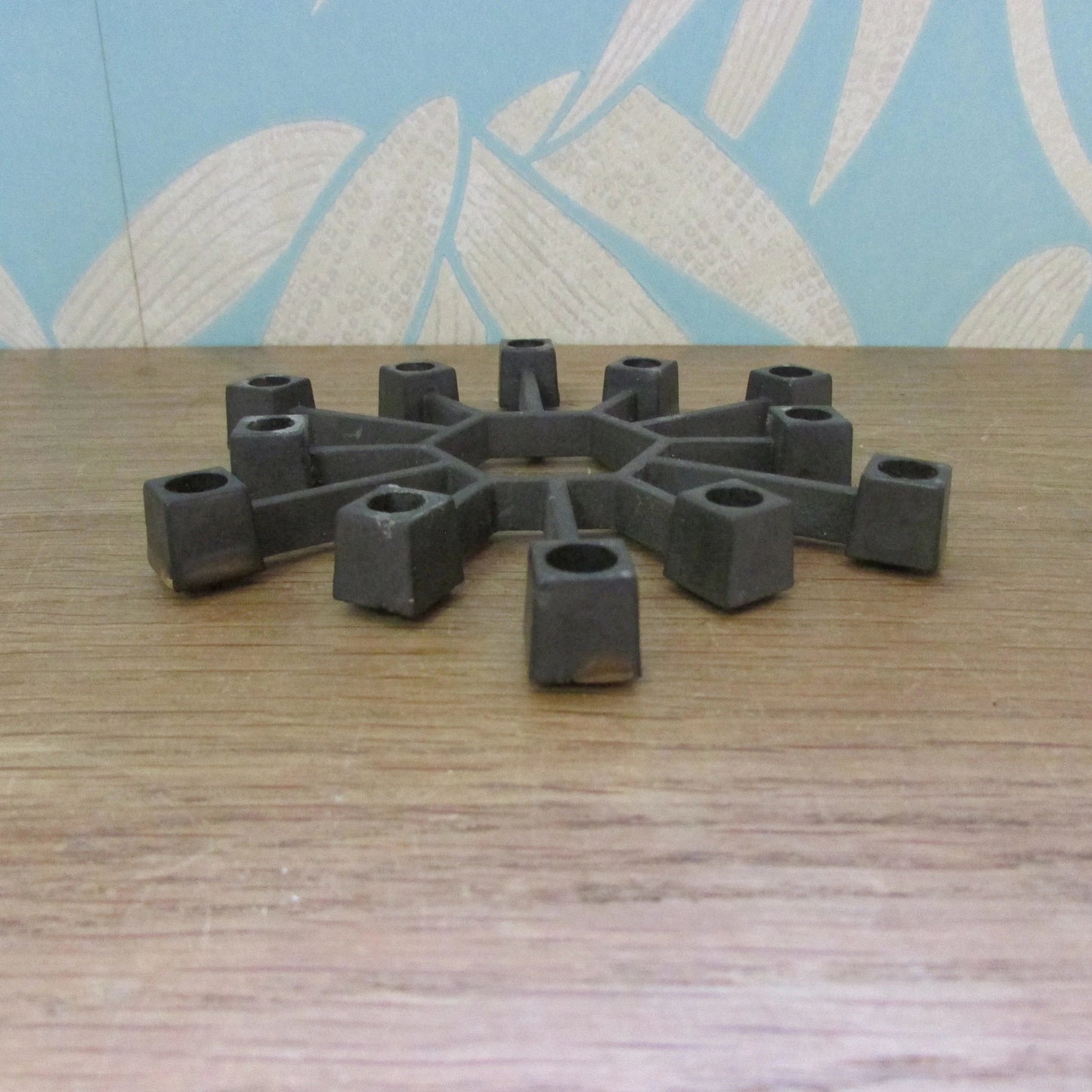 1960s Danish Paro metal candlestick holder for 12 tapers