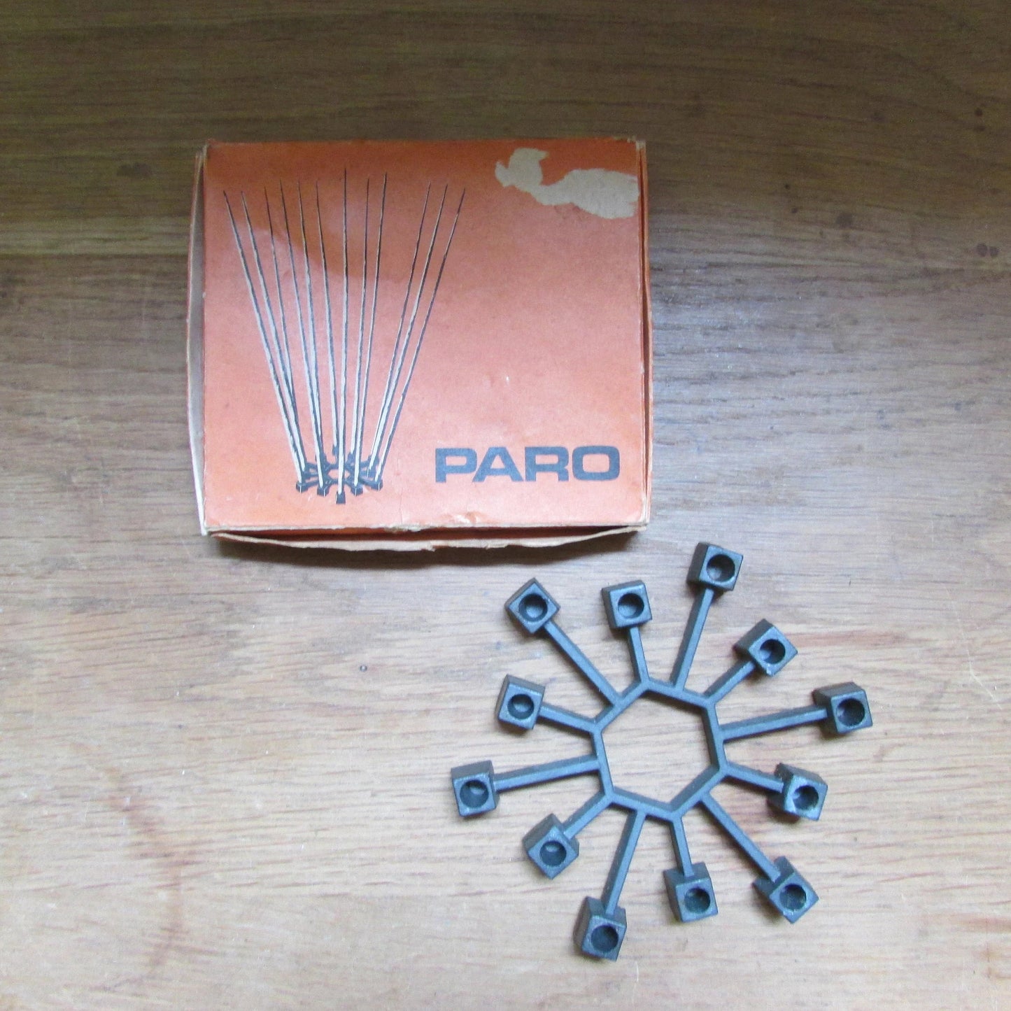 1960s Danish Paro metal candlestick holder for 12 tapers