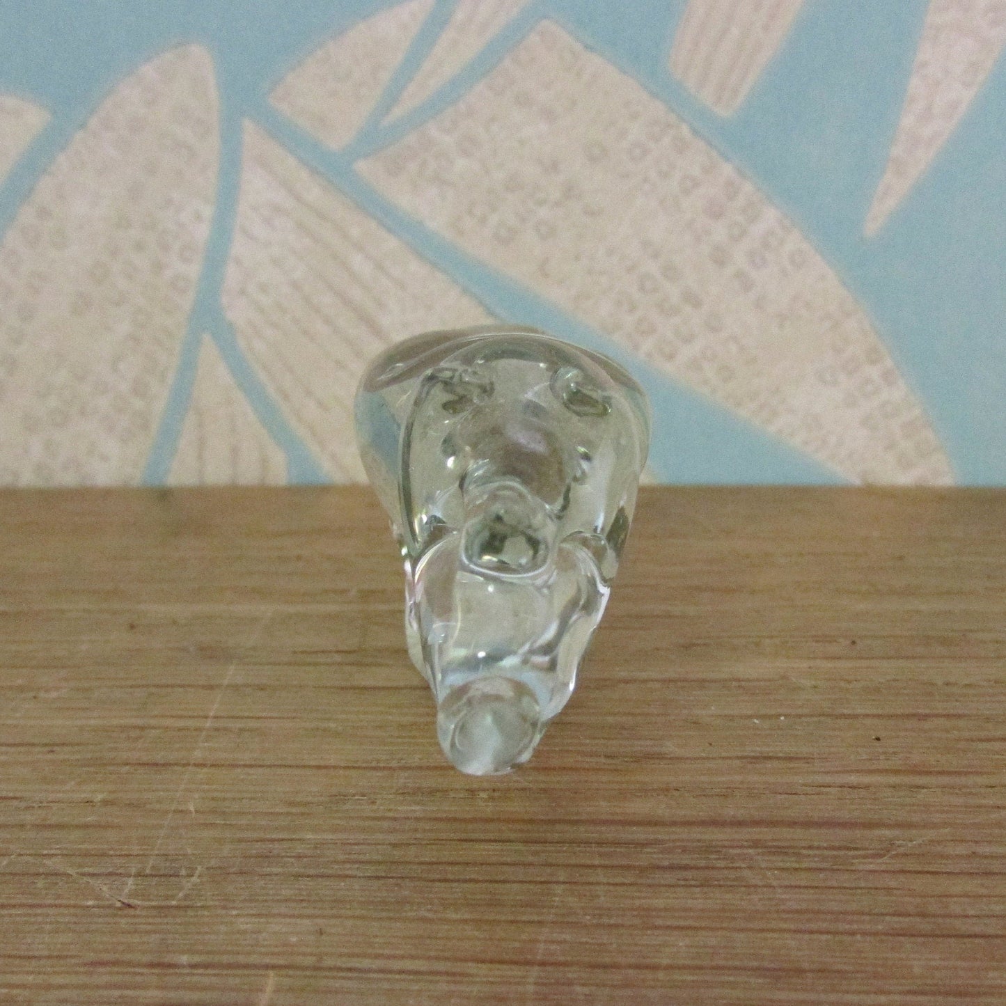 Vintage miniature glass rhinoceros ornament