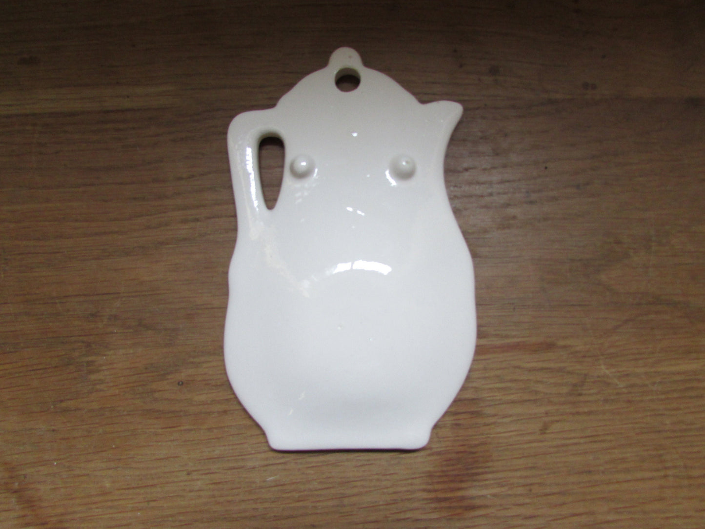 Vintage 'My House' kitchen prayer ceramic coffee pot-shaped spoon rest