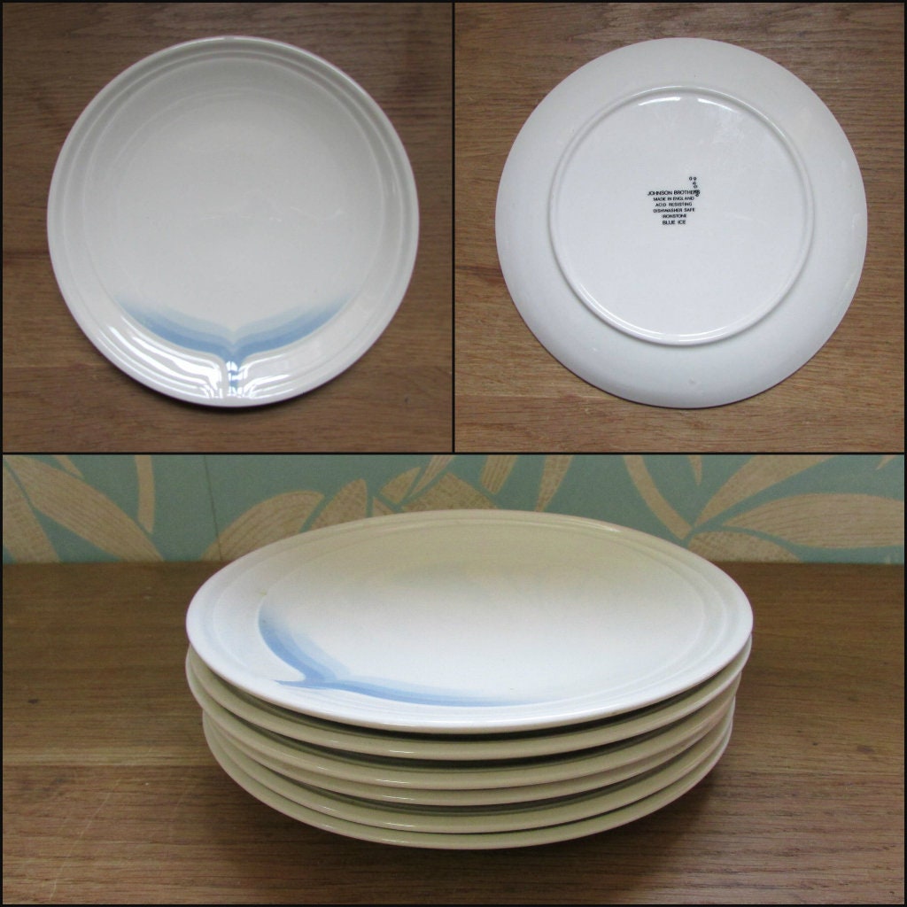 Rare 1980s Johnson Brothers Ironstone Blue Ice tea-set