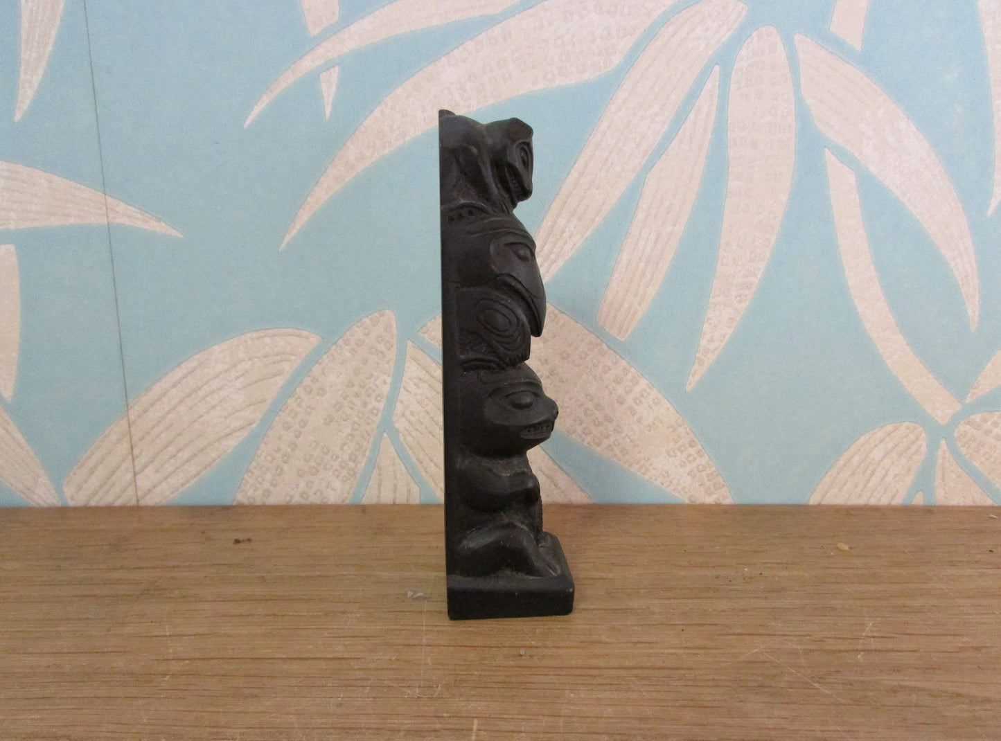 Vintage BOMA Canada carved resin totem pole ornament