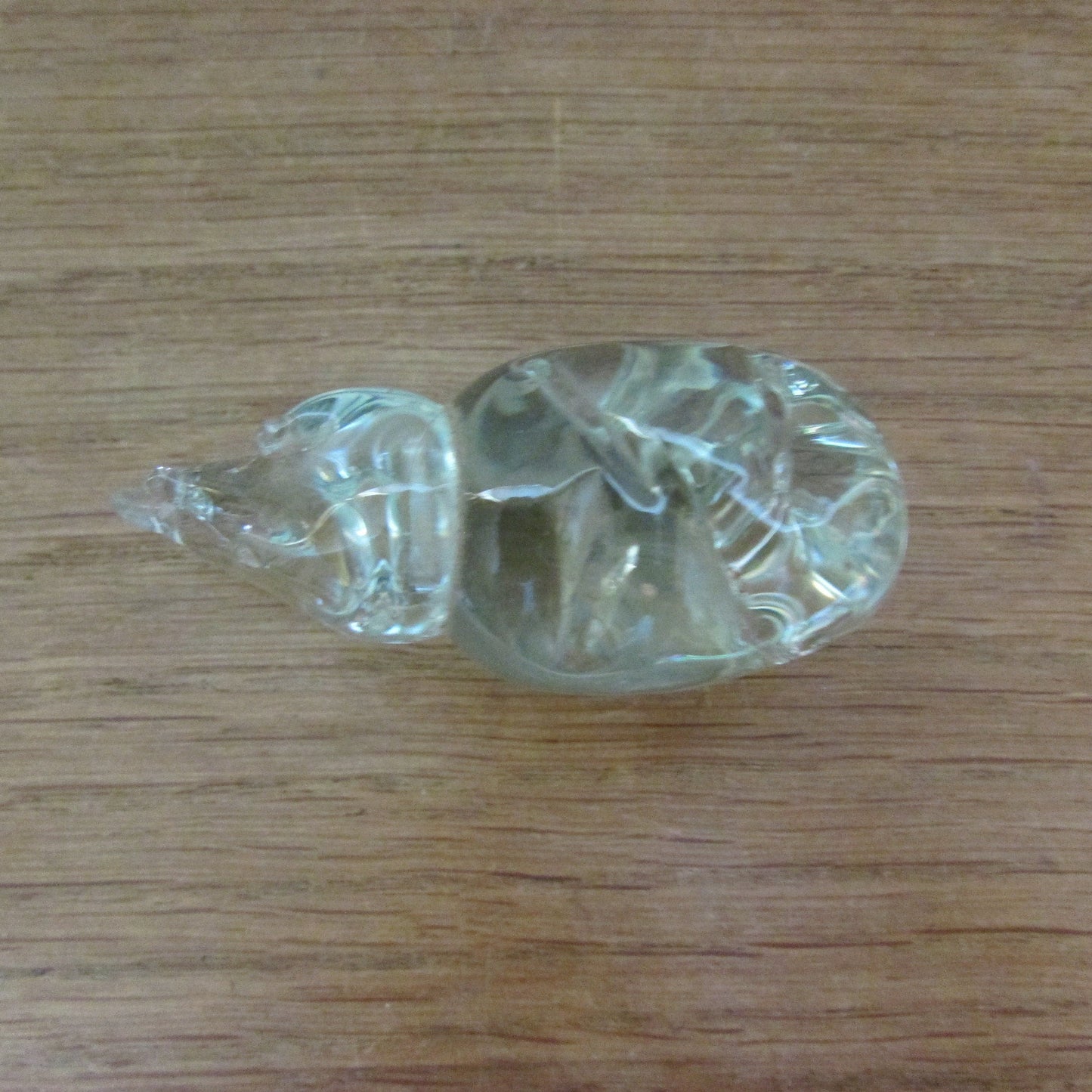 Vintage miniature glass rhinoceros ornament
