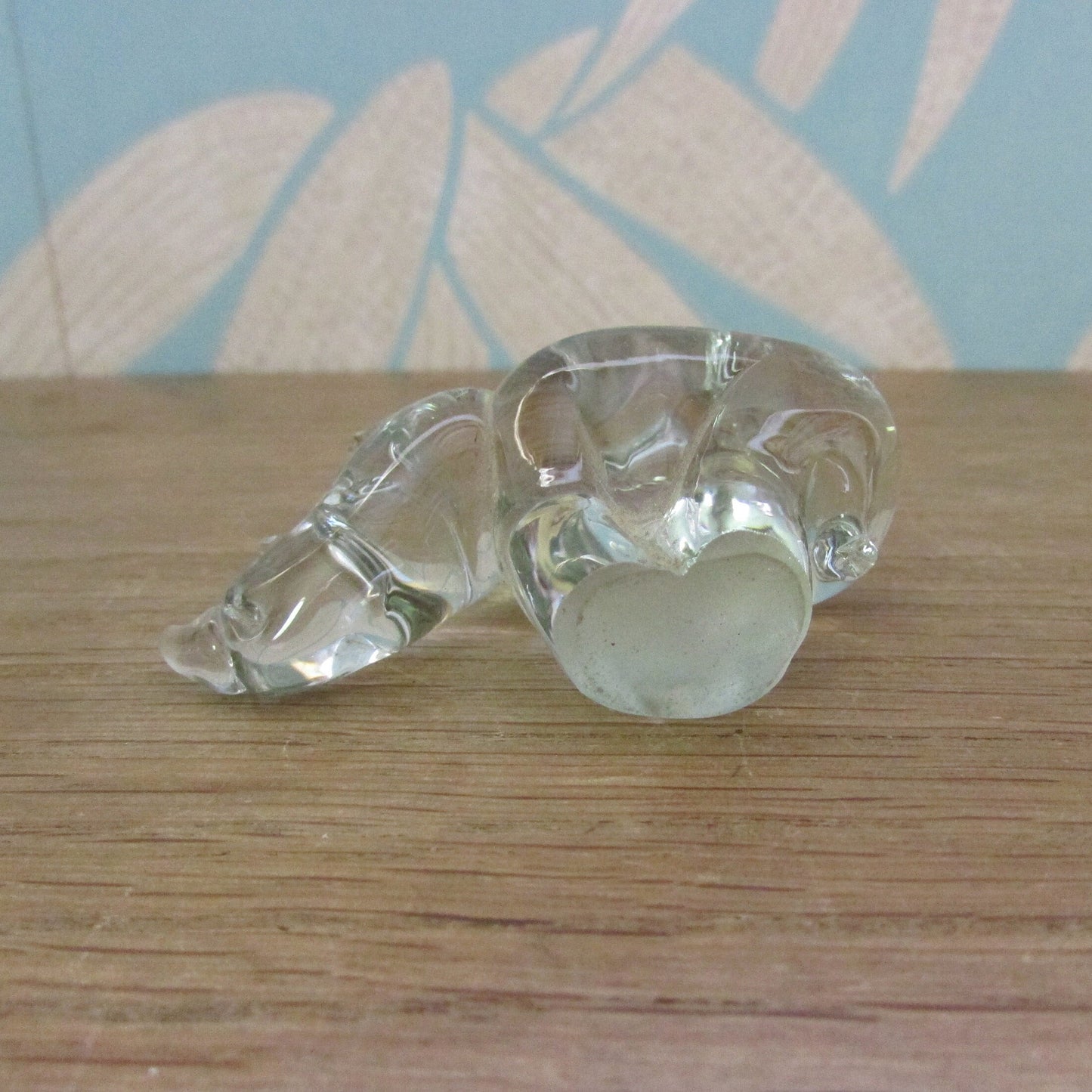 Vintage miniature glass rhinoceros ornament