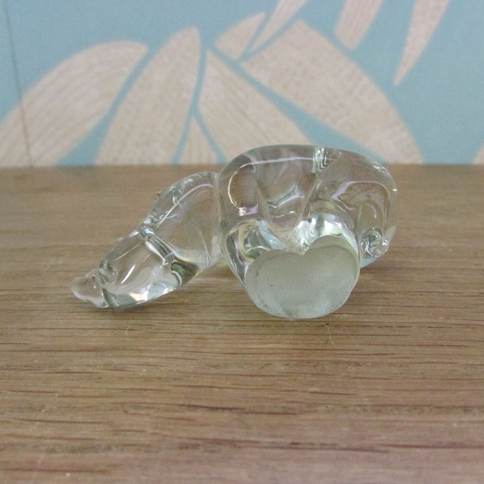 Vintage miniature glass rhinoceros ornament