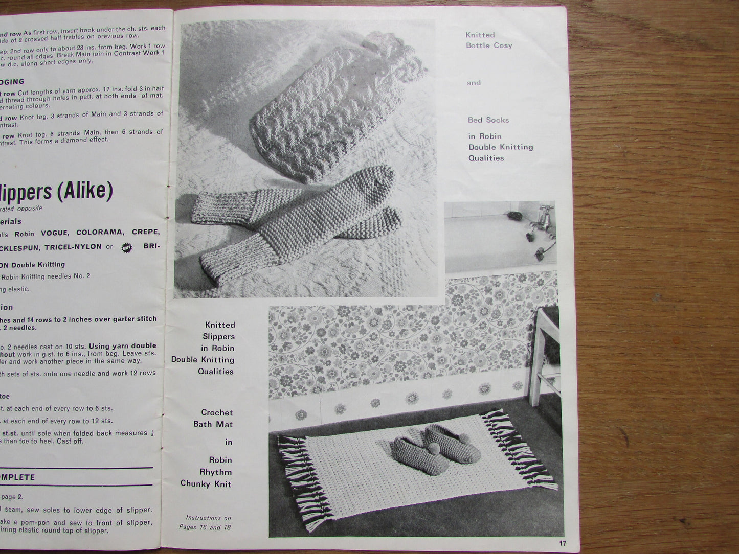 1970s Robin 'Oddies' 2040 knitting & crochet pattern booklet