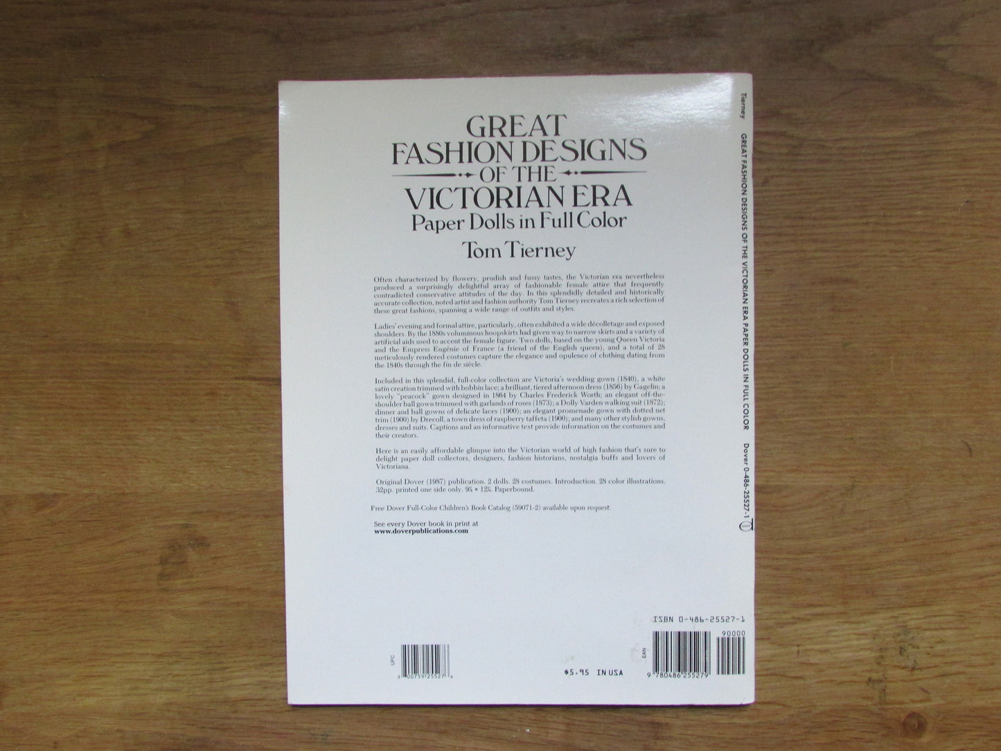 Great Fashion Designs of the Victorian Era - paper dolls in full colour, by Tom Tierney (Softback, 1987)