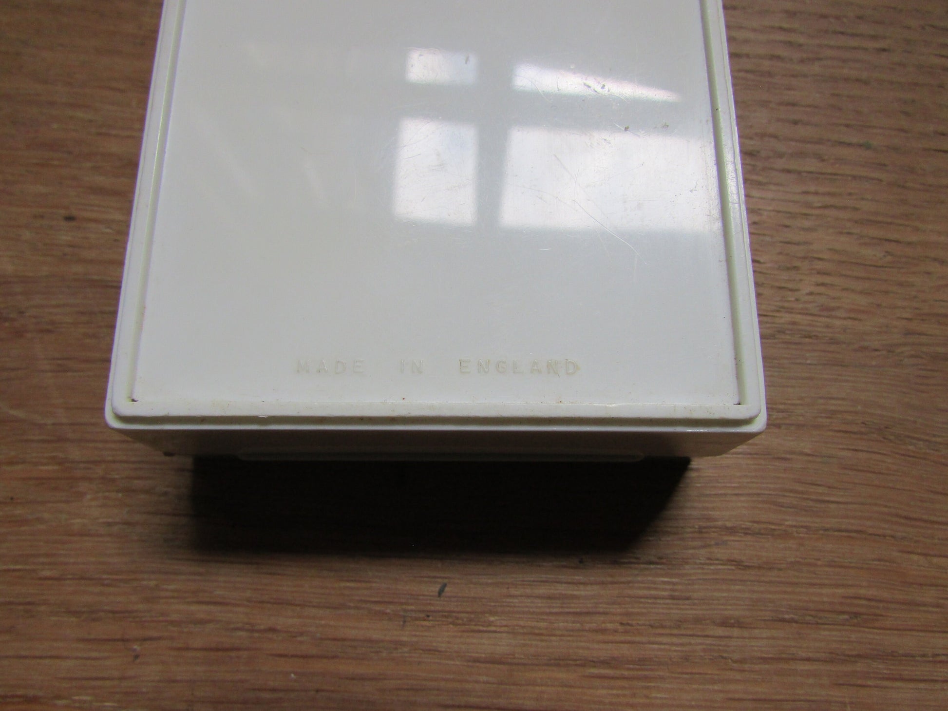 Vintage playing cards in plastic box