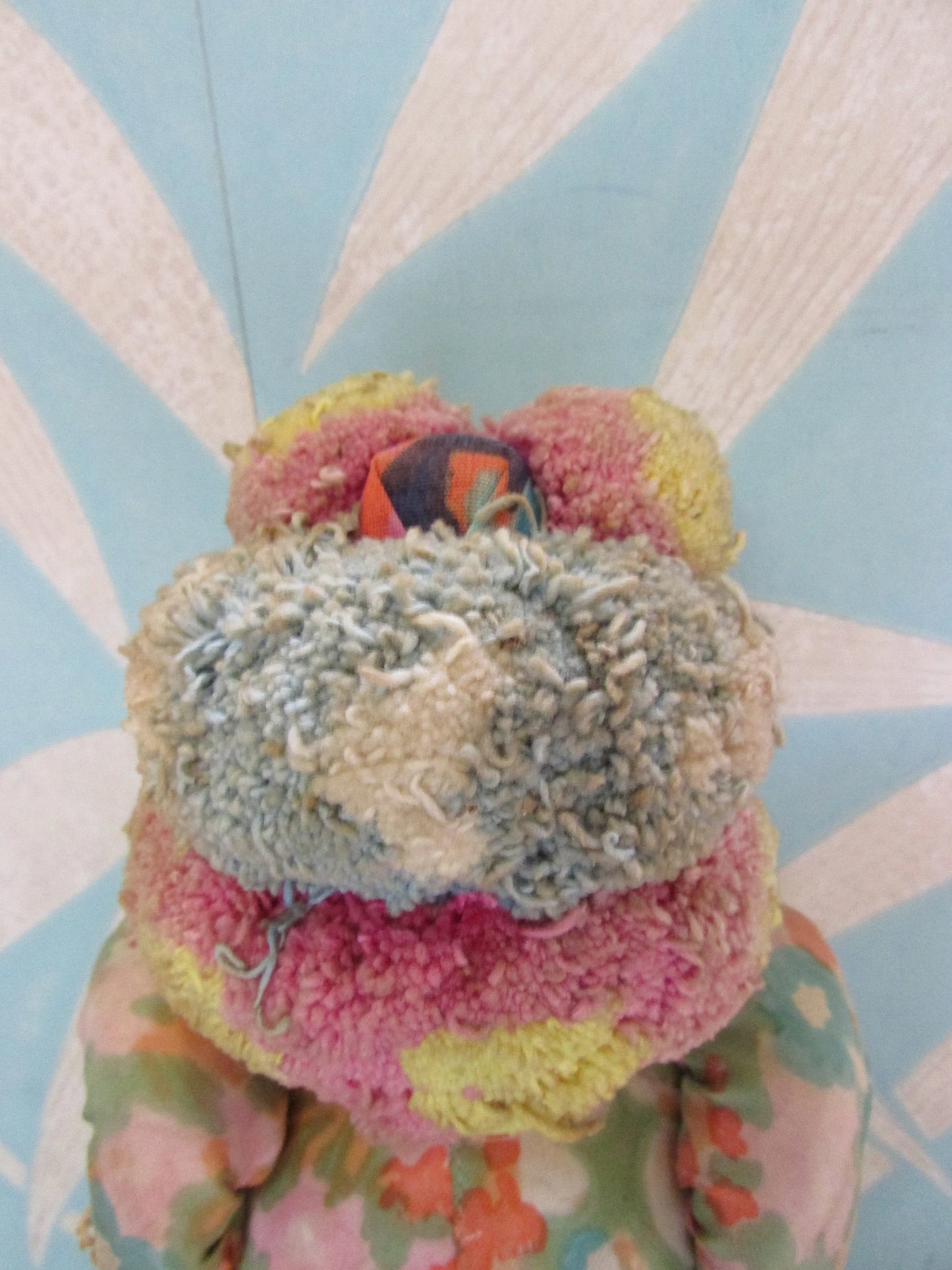 Vintage Hungarian folk art doll in traditional dress, with handpainted porcelain face, & cloth limbs