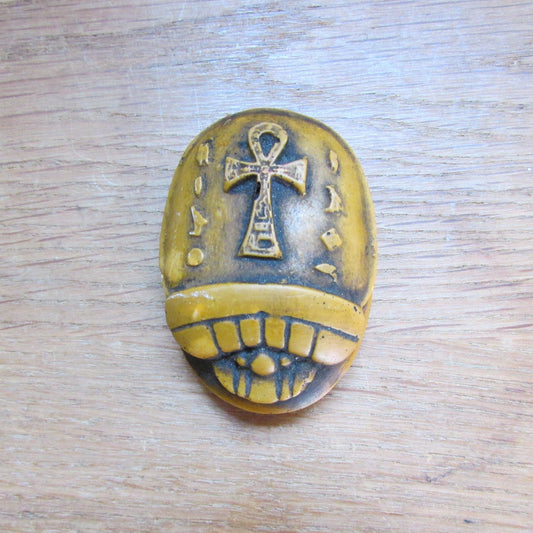 Vintage Egyptian resin carved scarab