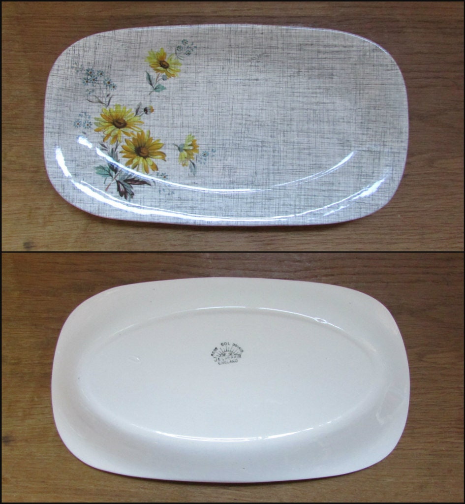 1962 J&G Meakin Sol 'Summertime' assorted plates and milk jug