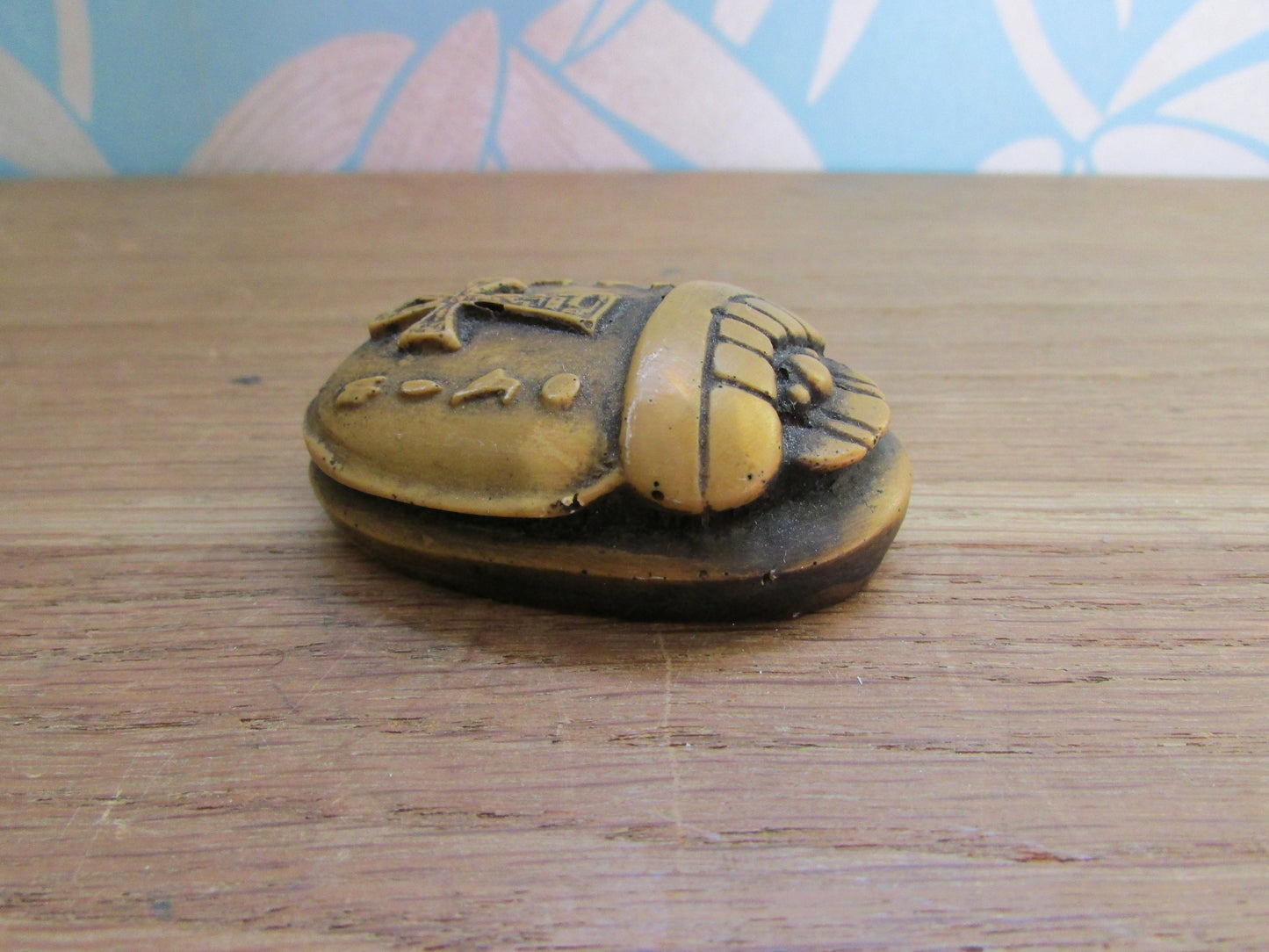 Vintage Egyptian resin carved scarab