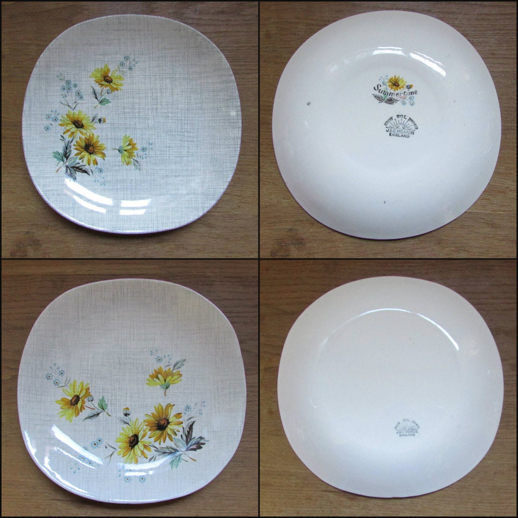 1962 J&G Meakin Sol 'Summertime' assorted plates and milk jug