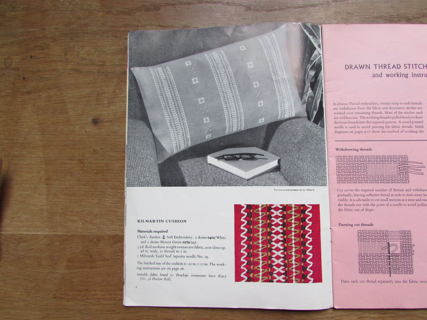 1965 Anchor Drawn Thread Embroidery Book No.650