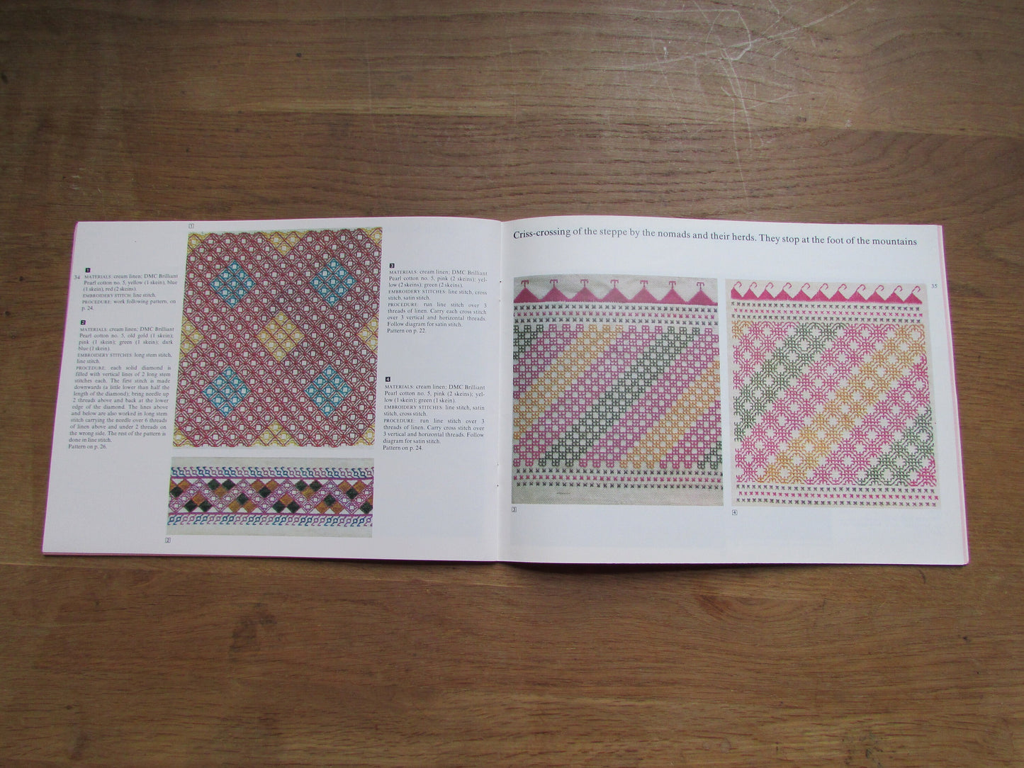 Central Asian Embroideries: a journey through embroidery, by T.H De Dillmont (Softback, 1978)