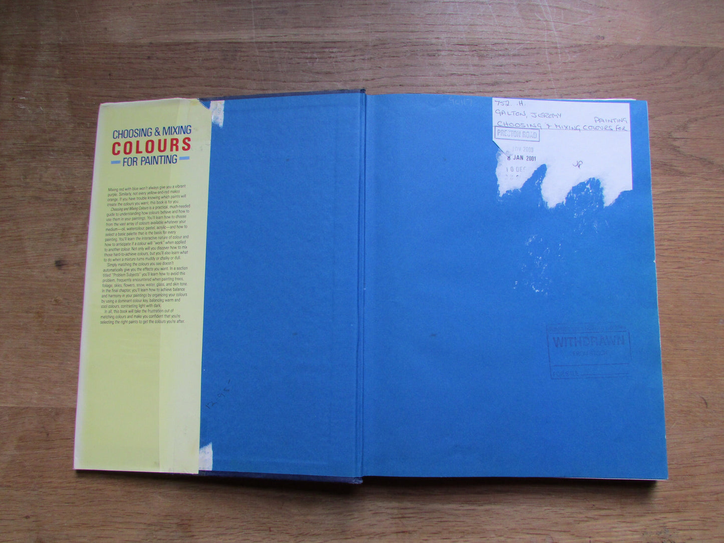 Choosing & Mixing Colours for Painting, by Jeremy Galton (Hardback, 1988)