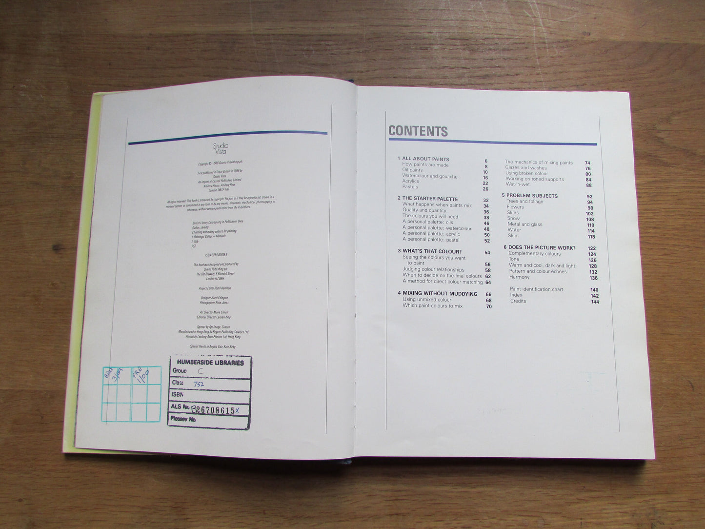 Choosing & Mixing Colours for Painting, by Jeremy Galton (Hardback, 1988)