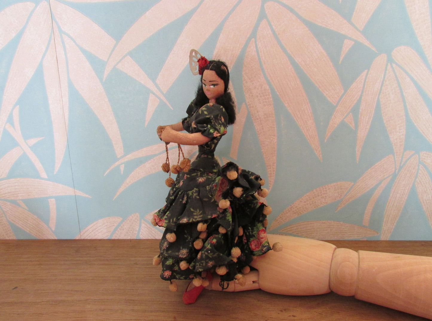 Collectable vintage Layna Flamenco dancer art doll, made in Barcelona