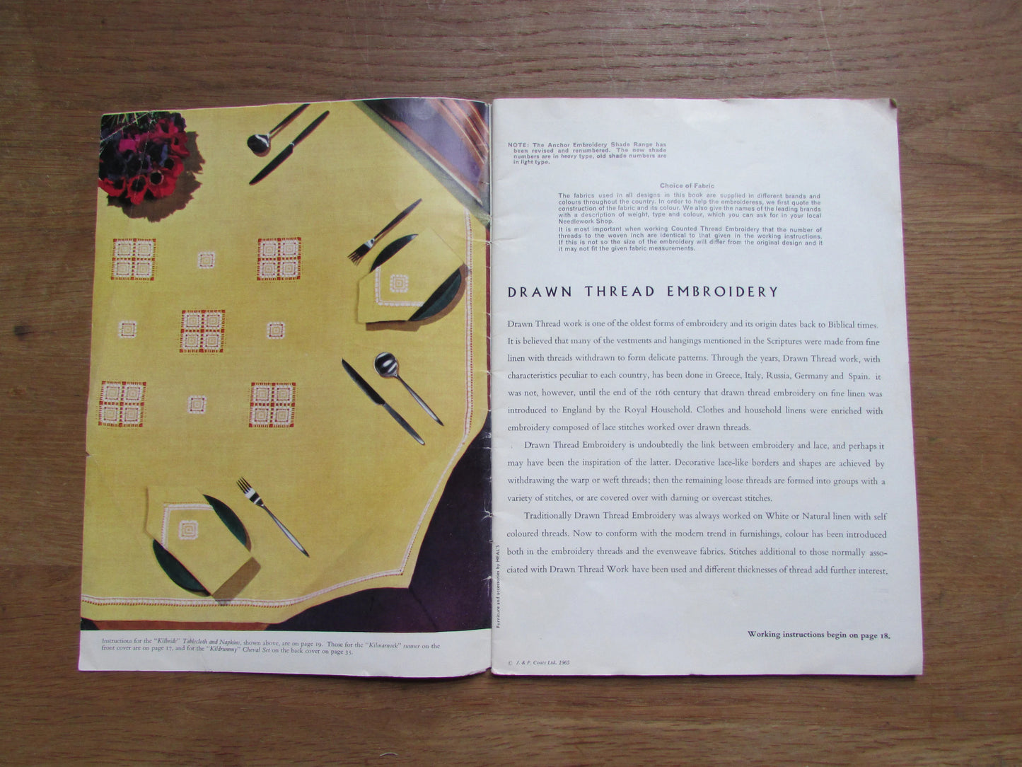 1965 Anchor Drawn Thread Embroidery Book No.650