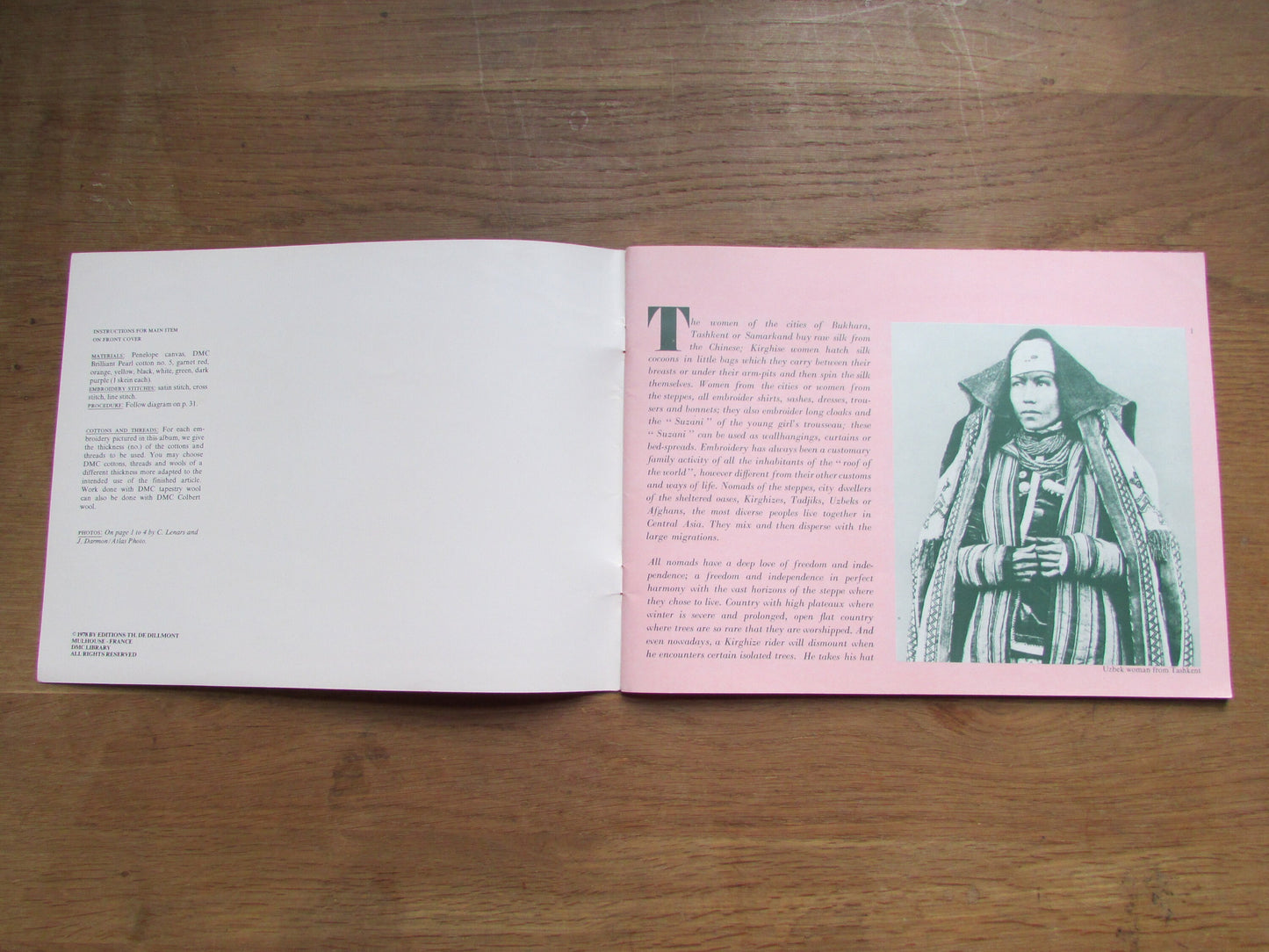 Central Asian Embroideries: a journey through embroidery, by T.H De Dillmont (Softback, 1978)