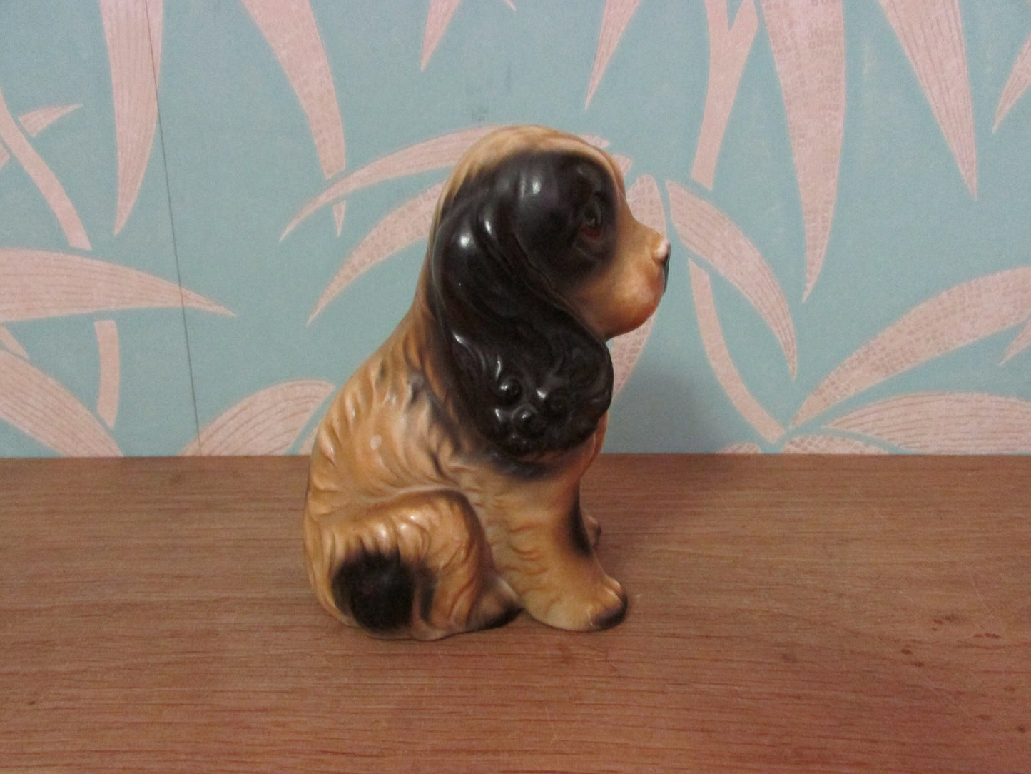 circa 1960s Norleans ceramic spaniel figurine, made in Japan