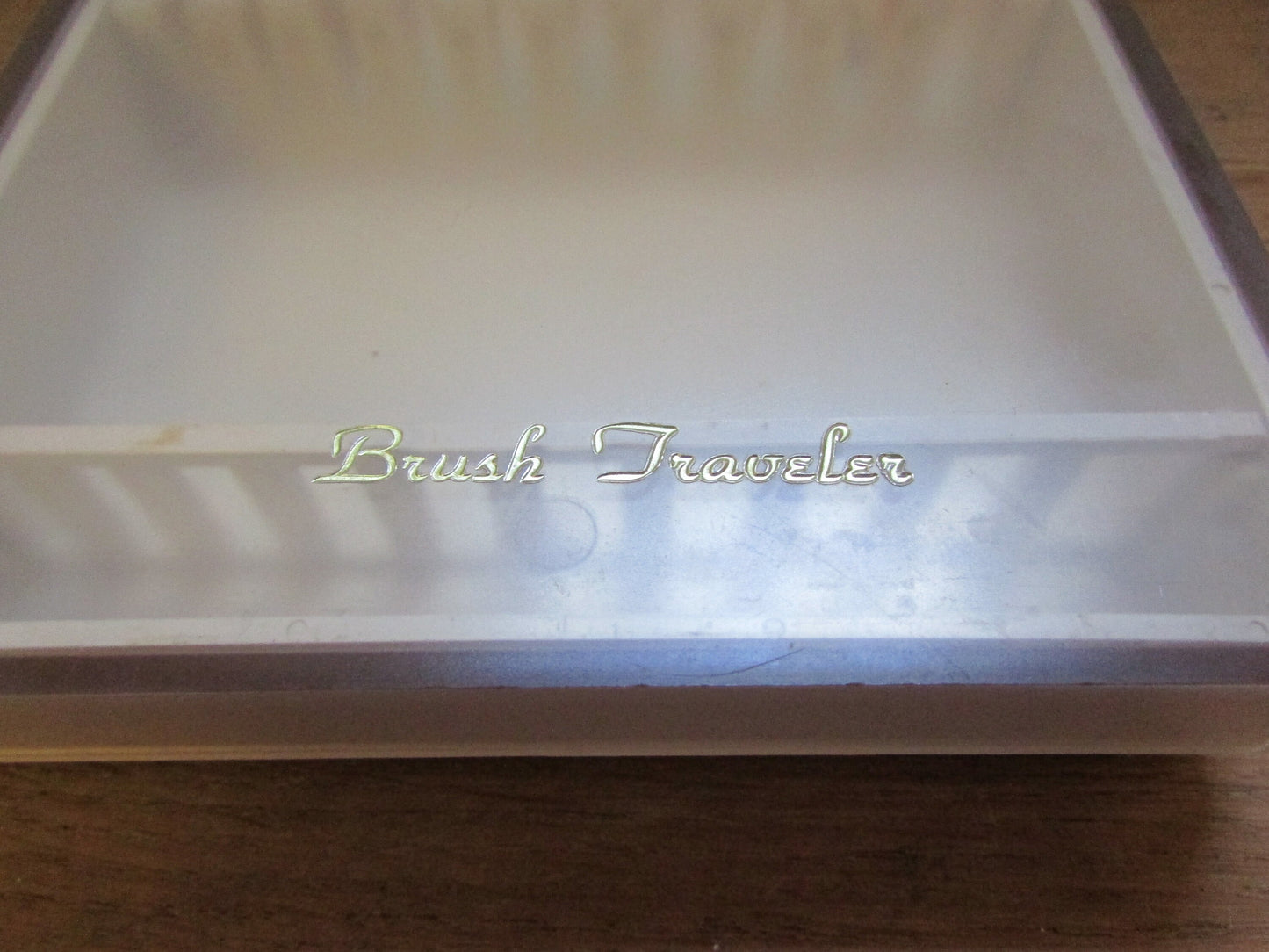 Vintage plastic 'Brush Traveler' paint brush holder