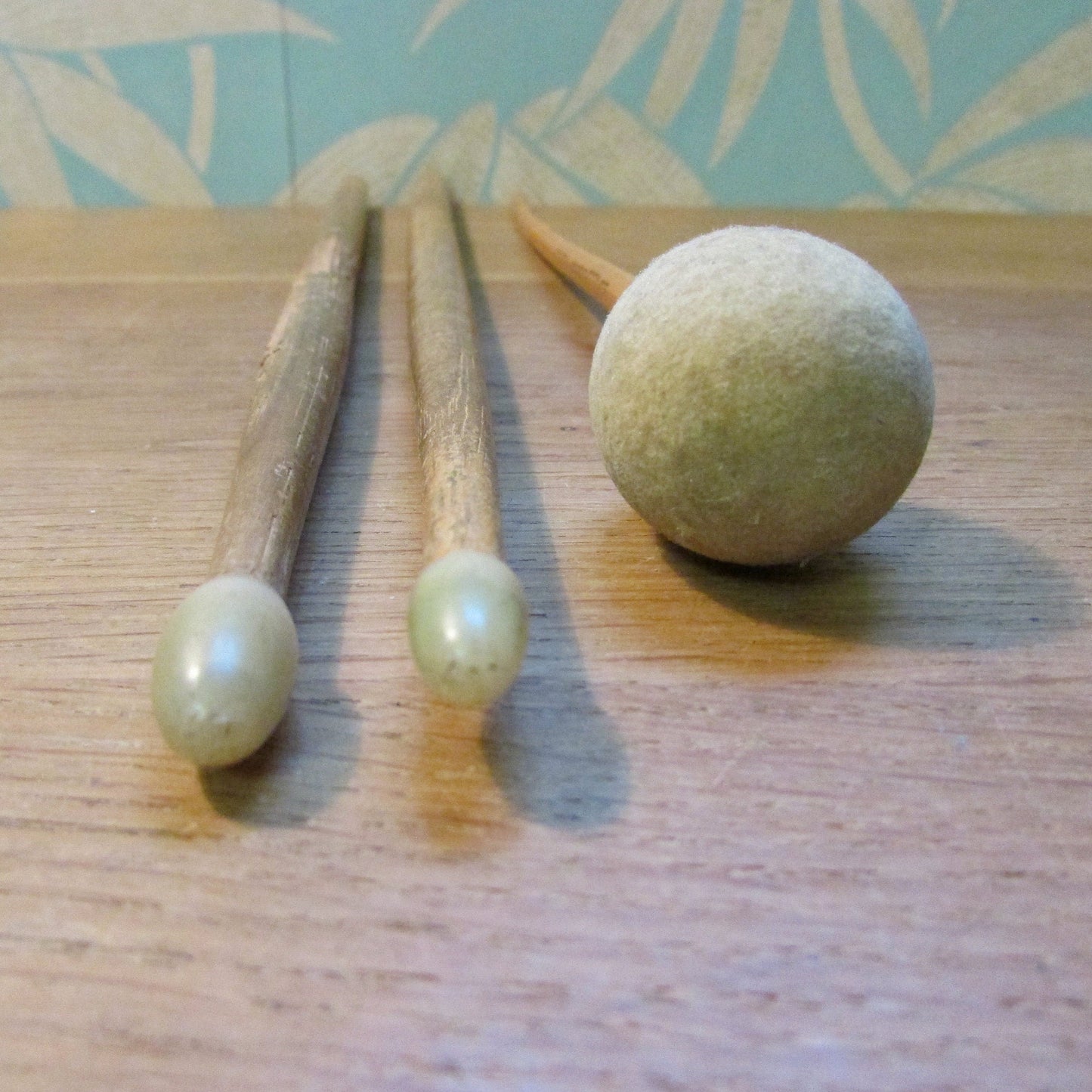 Rustic vintage New Era mallet, & (unbranded) drum stick selection