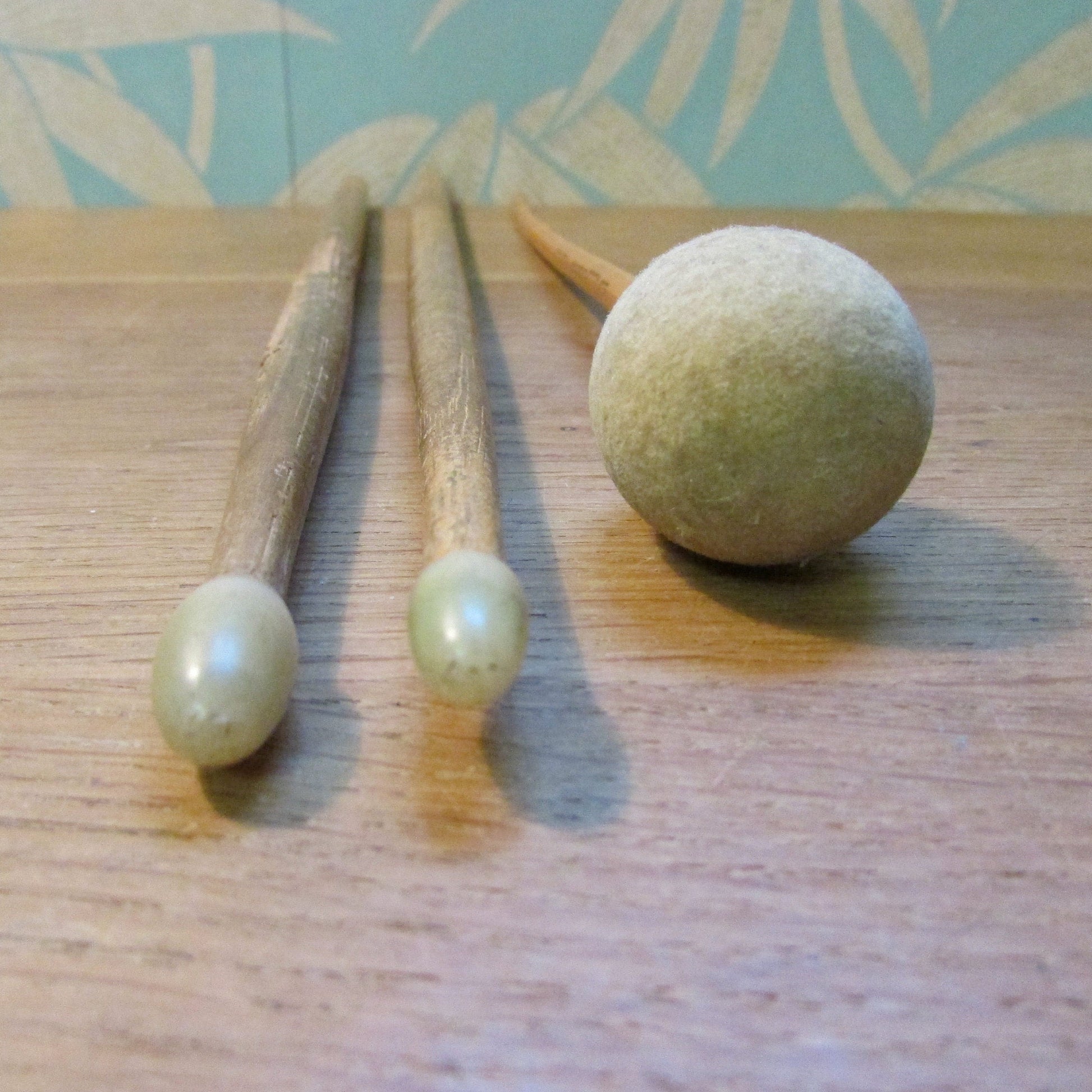 Rustic vintage New Era mallet, & (unbranded) drum stick selection
