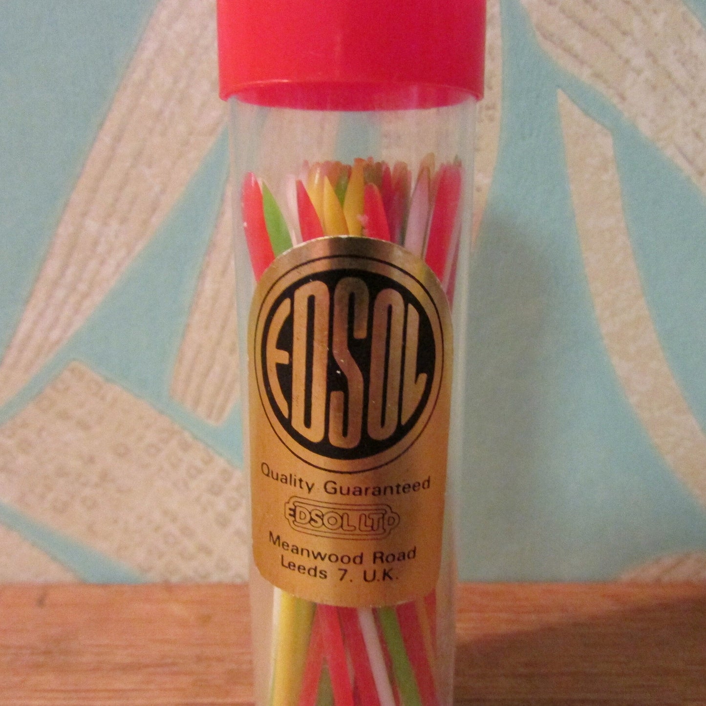 1970s Edsol coloured plastic party picks