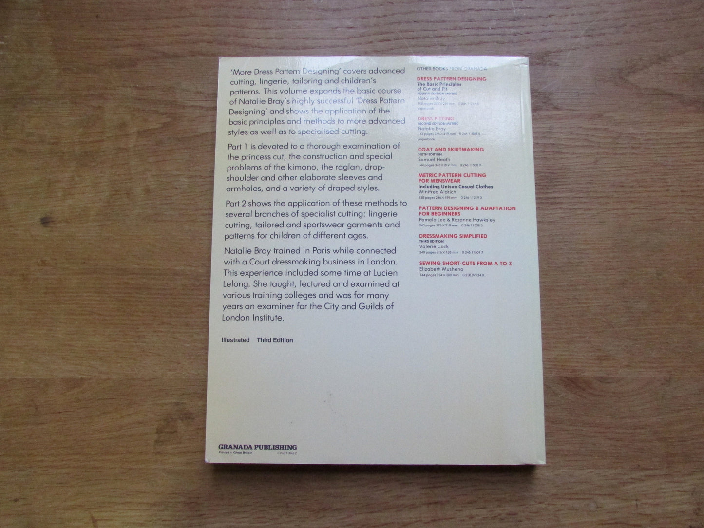 More Dress Pattern Designing, by Natalie Bray (Softback, 1982)
