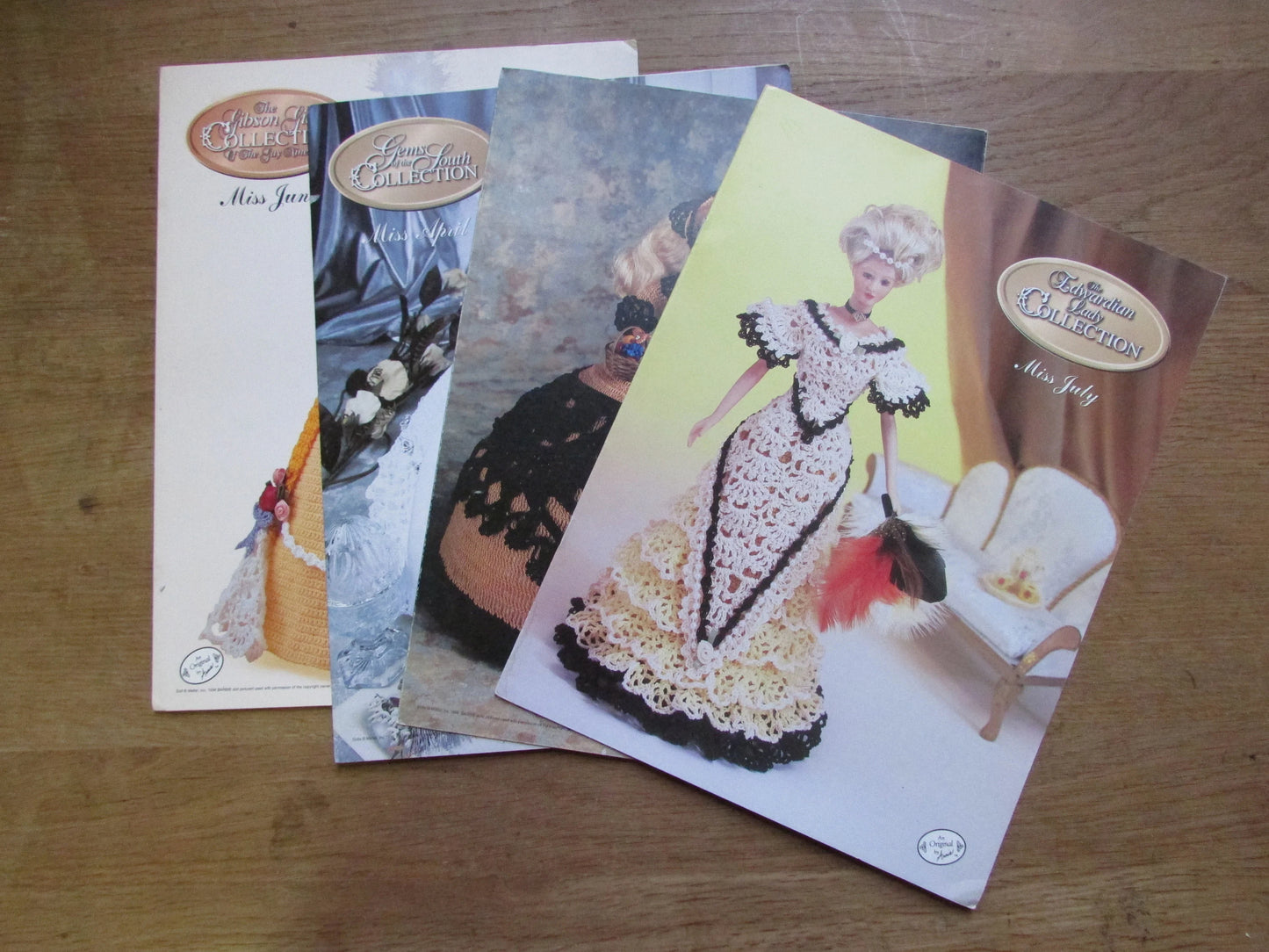 Assorted 1990s Annie's Attic doll collectors series crochet patterns