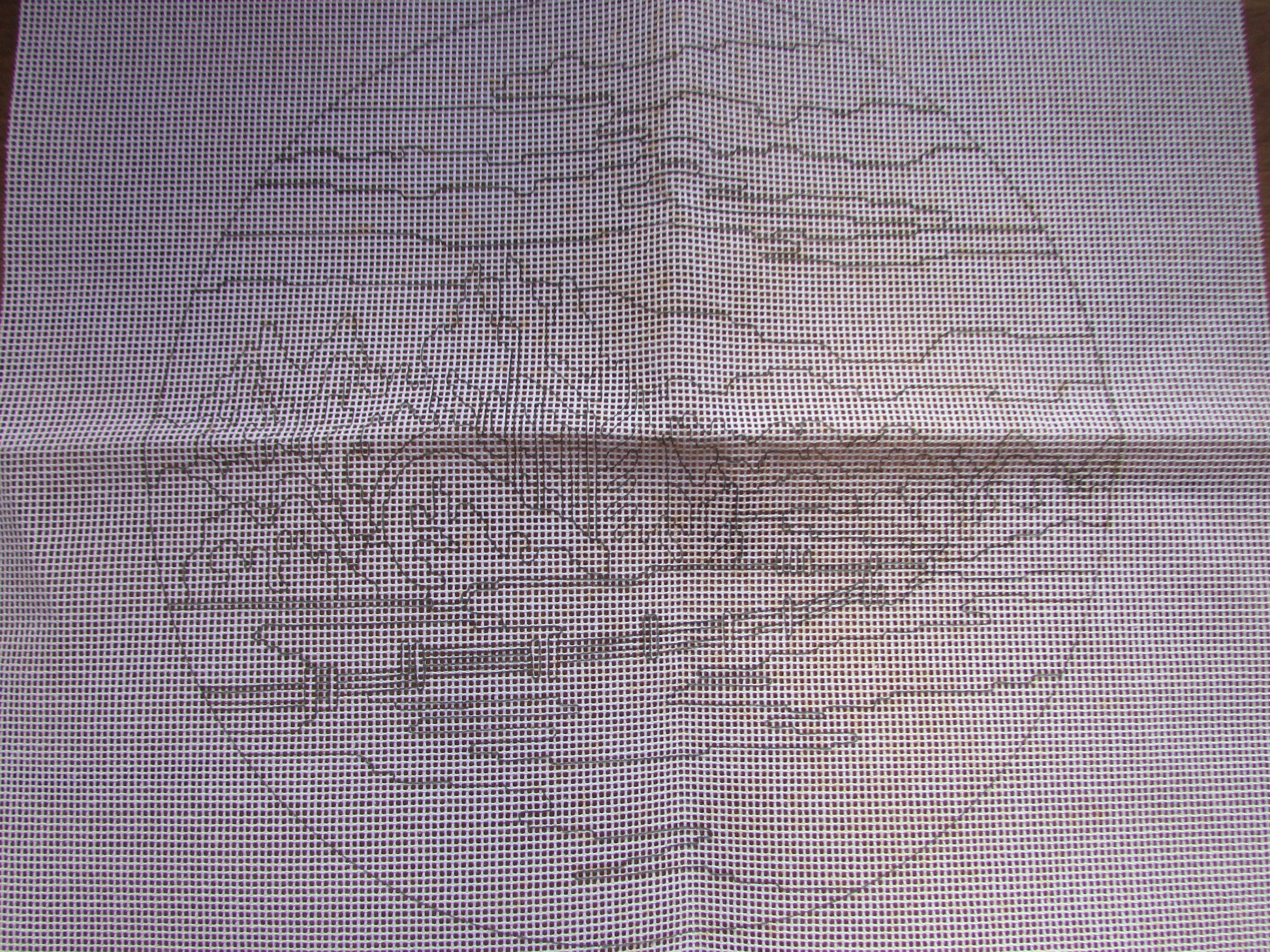 1988 Collections Creative Painting by Stitches CS9080 needle art kit, Australian Outback originals "Morning Frost" (canvas only)