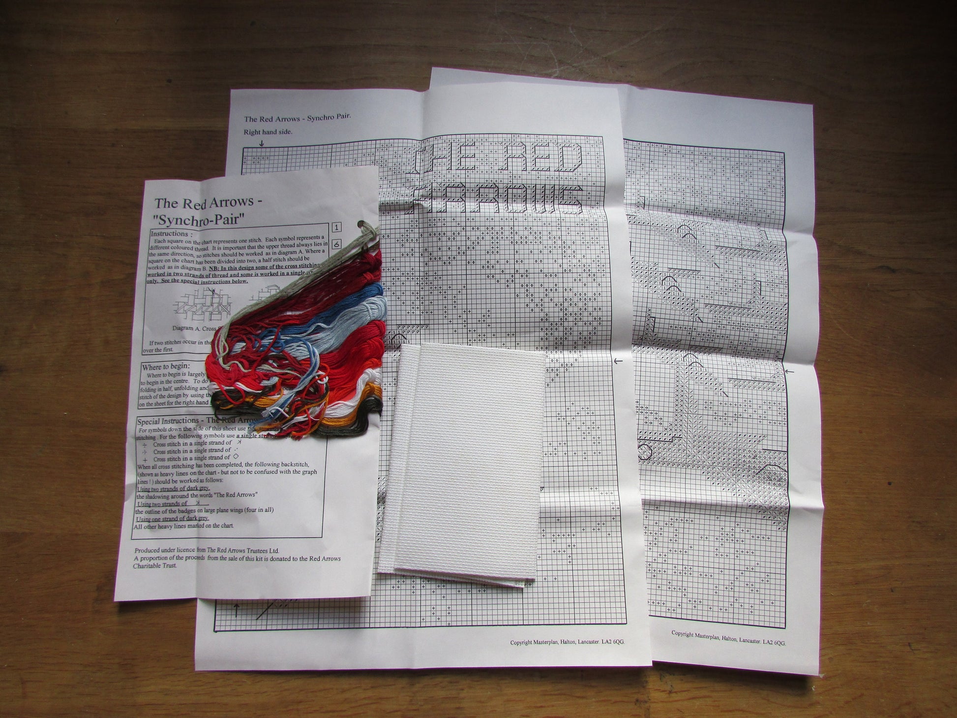 Vintage Masterplan counted cross stitch kit The Red Arrows "Synchro Pair"