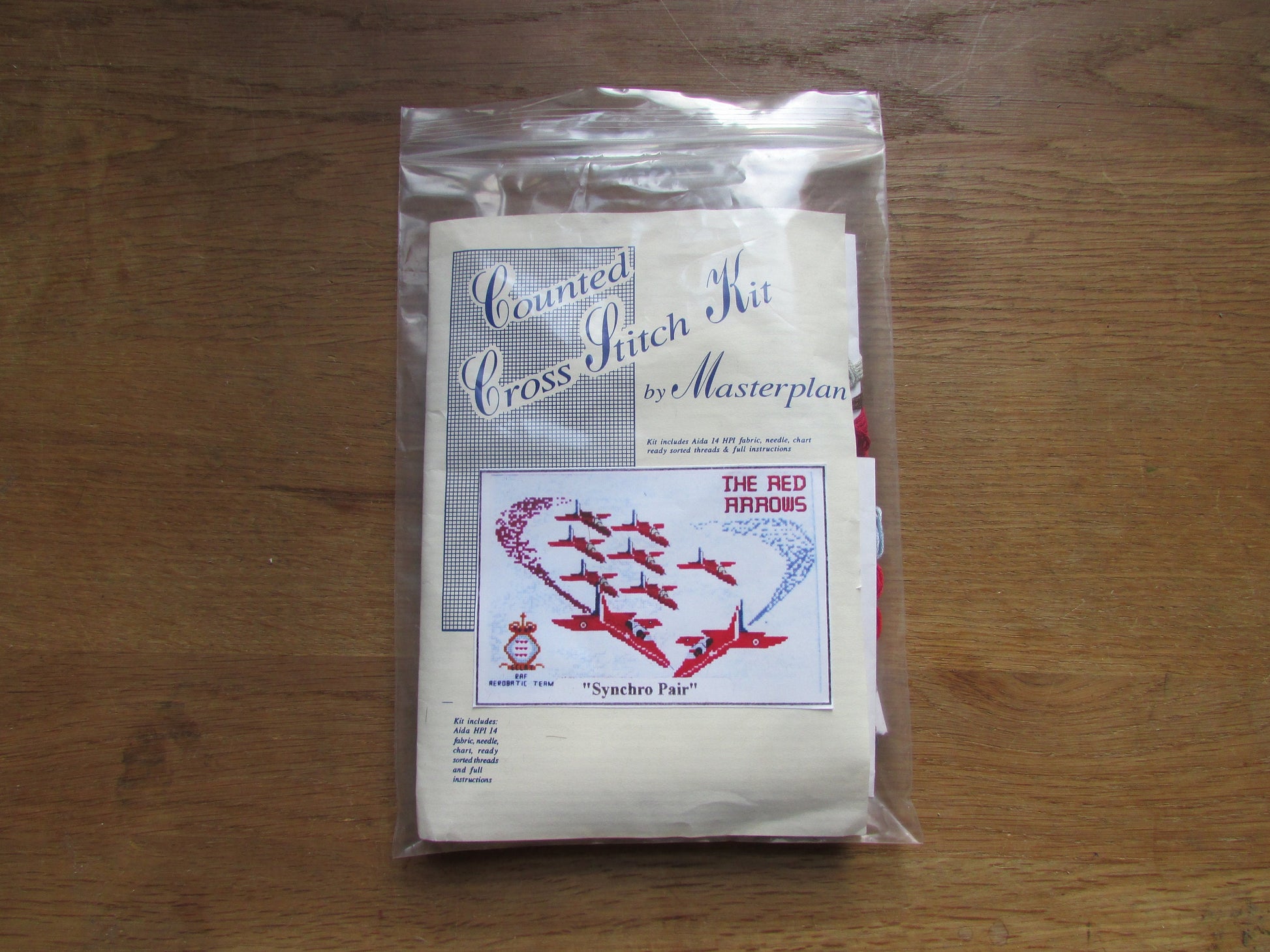 Vintage Masterplan counted cross stitch kit The Red Arrows "Synchro Pair"