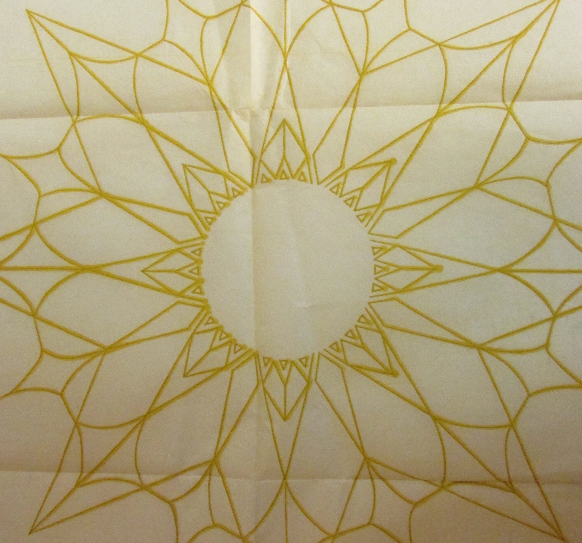 Unused vintage abstract sunflower No.1109 embroidery transfer