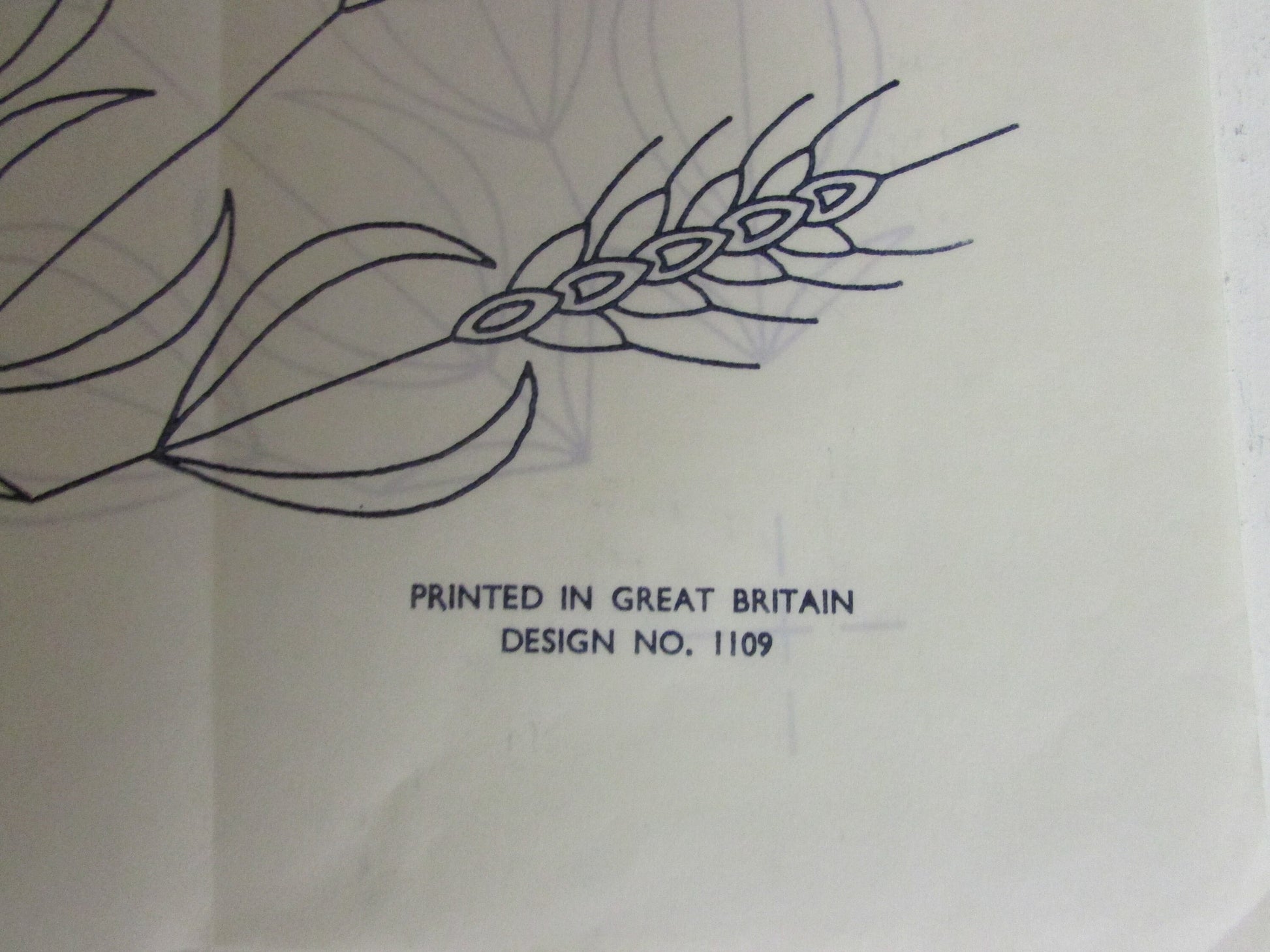 Unused vintage wheatsheaf No.1109 embroidery transfer