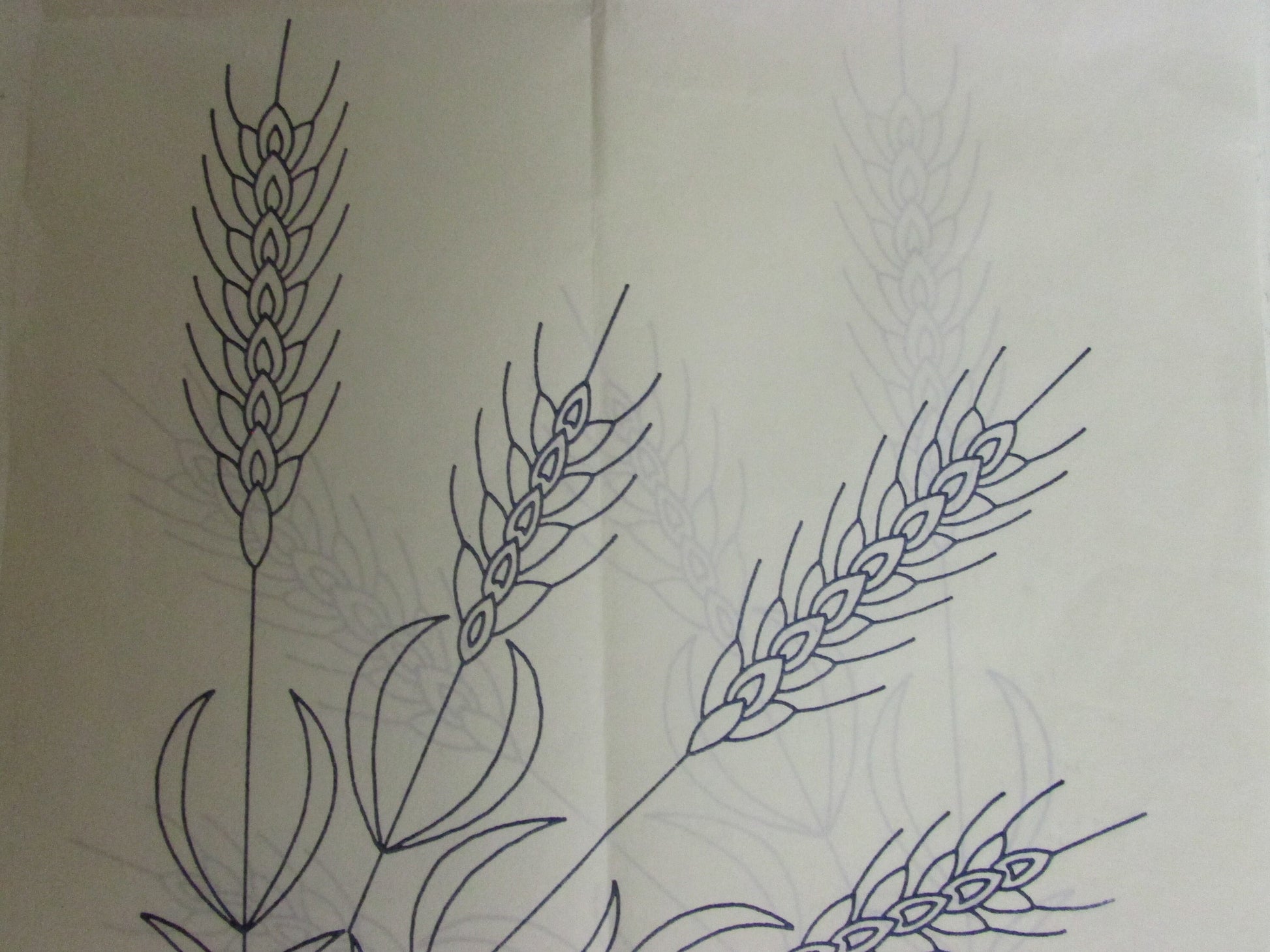 Unused vintage wheatsheaf No.1109 embroidery transfer