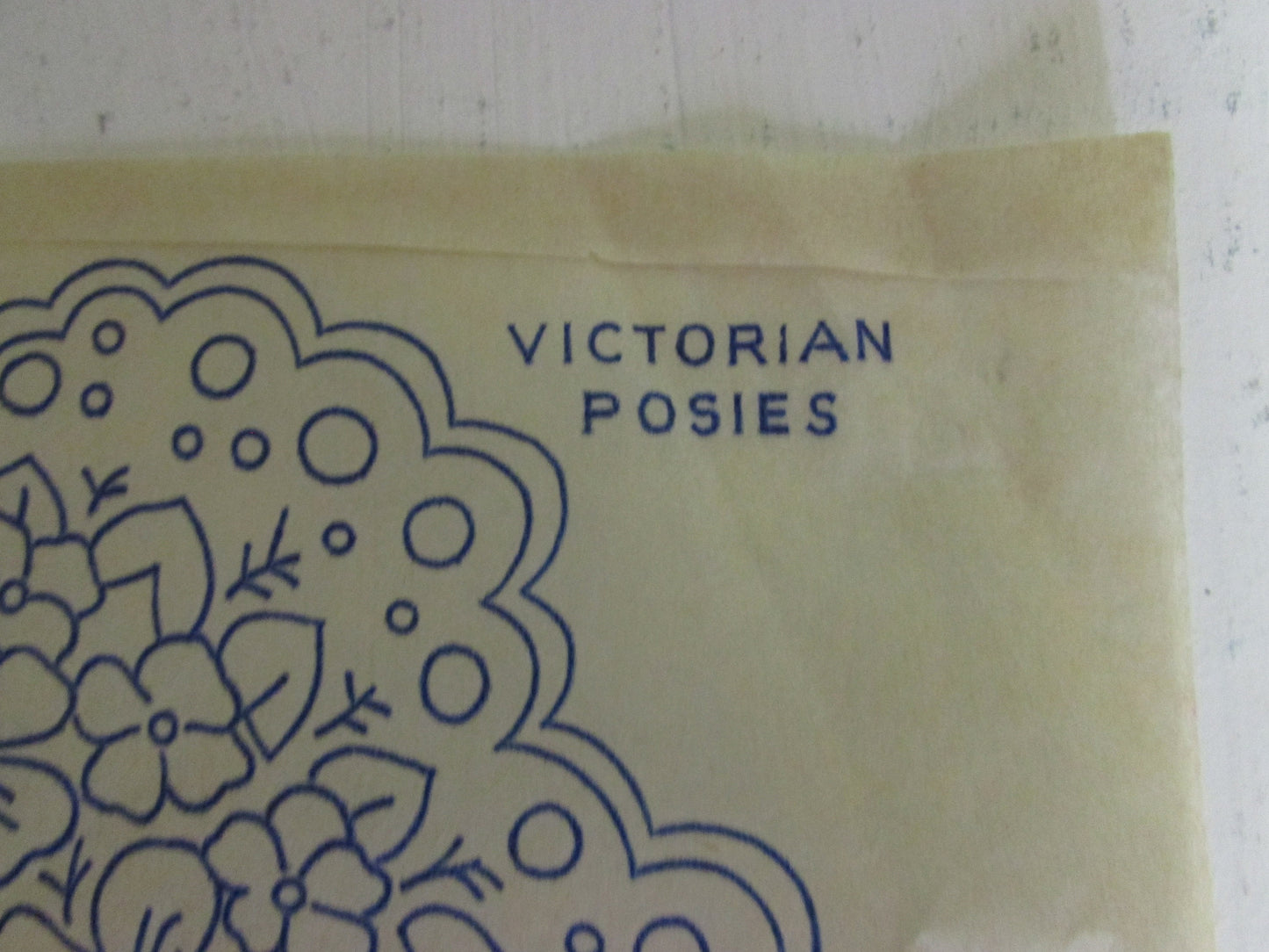 Unused vintage Victorian Posies embroidery transfer
