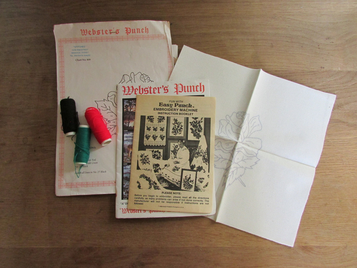 1983 Webster's Punch no.808 needle embroidery kit