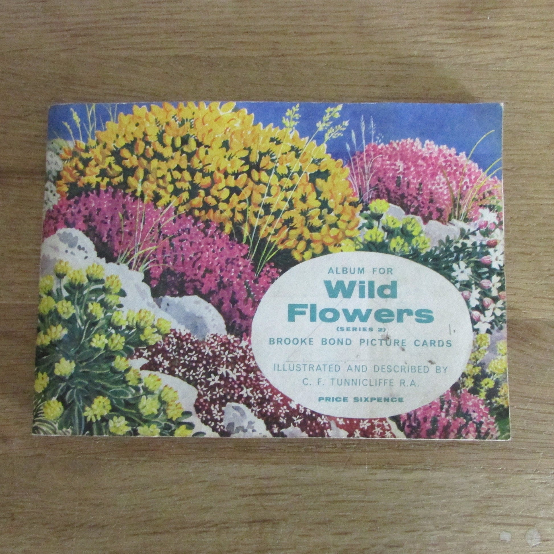 1959 Brooke Bond picture cards: Album for Wild Flowers Series 2, illustrated by C. F. Tunnicliffe (incomplete)