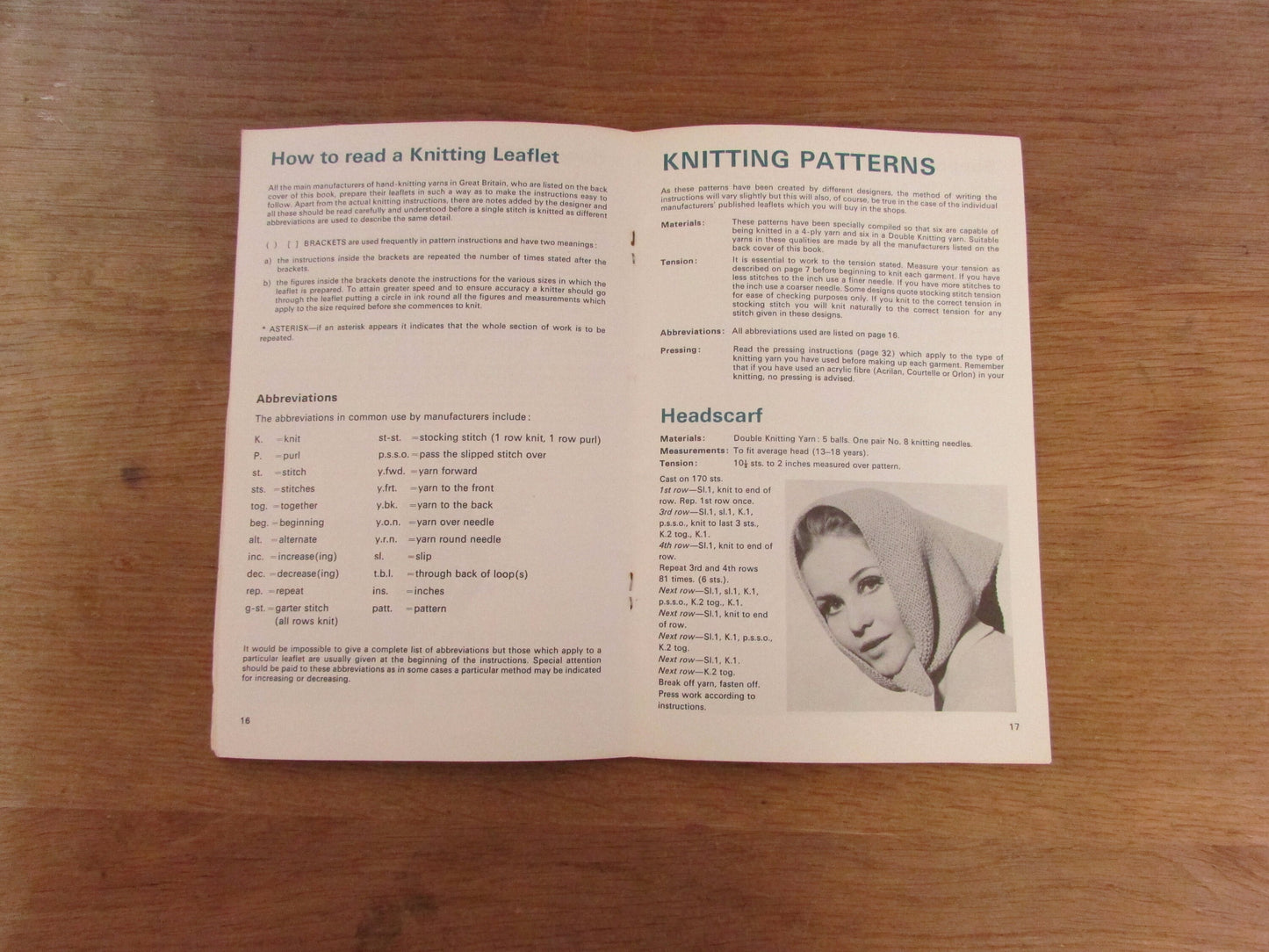 Learn to Knit, by Andrew Williams B.S.c (Softback, 1968)