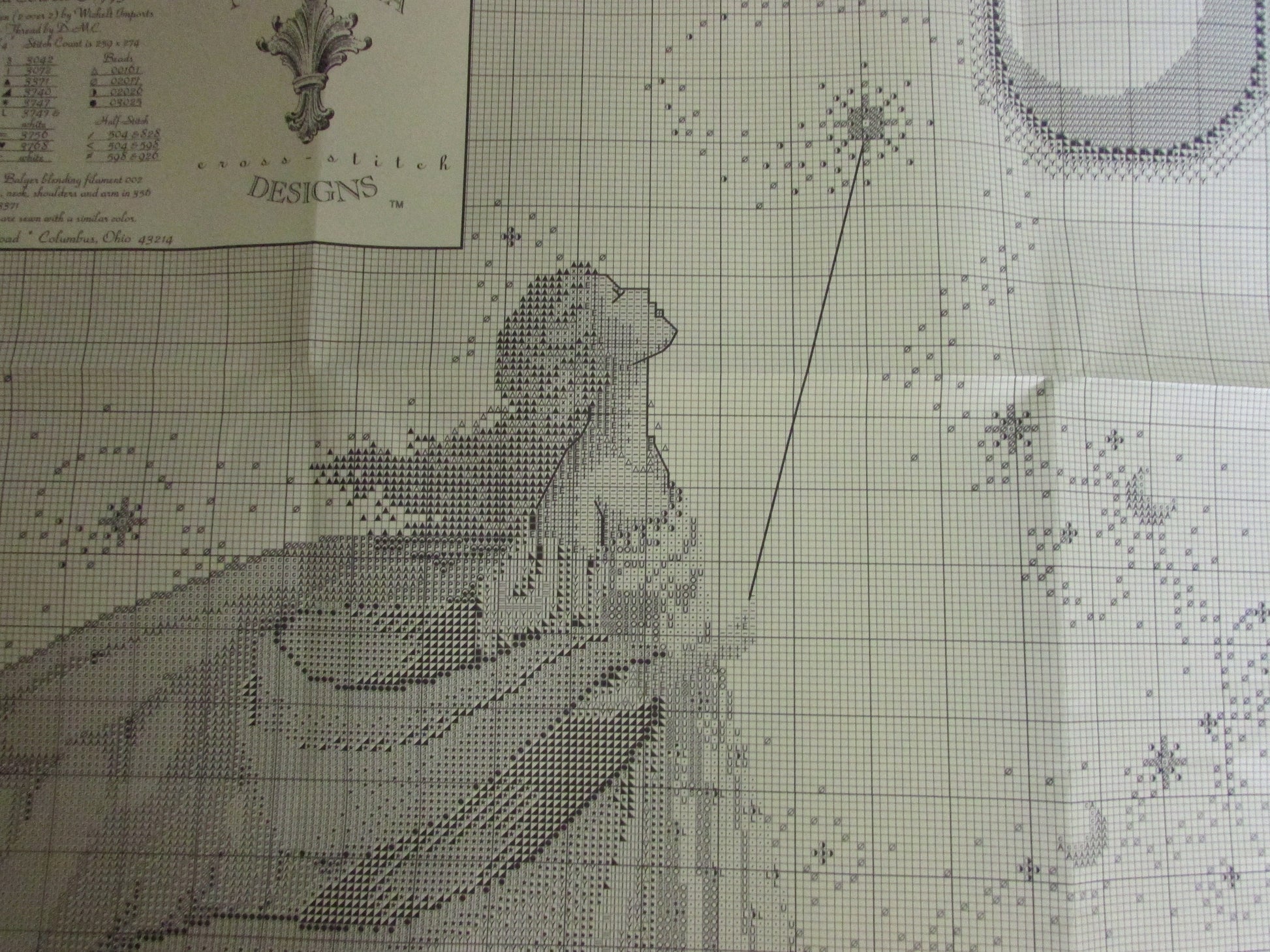 1993 Mirabilia "The Fairy Moon", designed by Nora Corbett, cross stitch chart