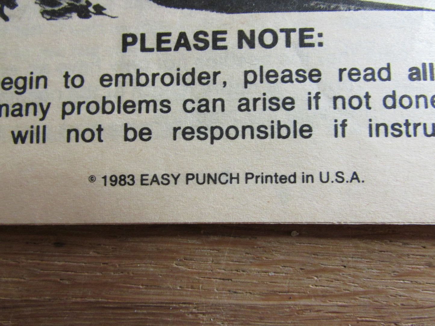 1983 Webster's Punch no.808 needle embroidery kit