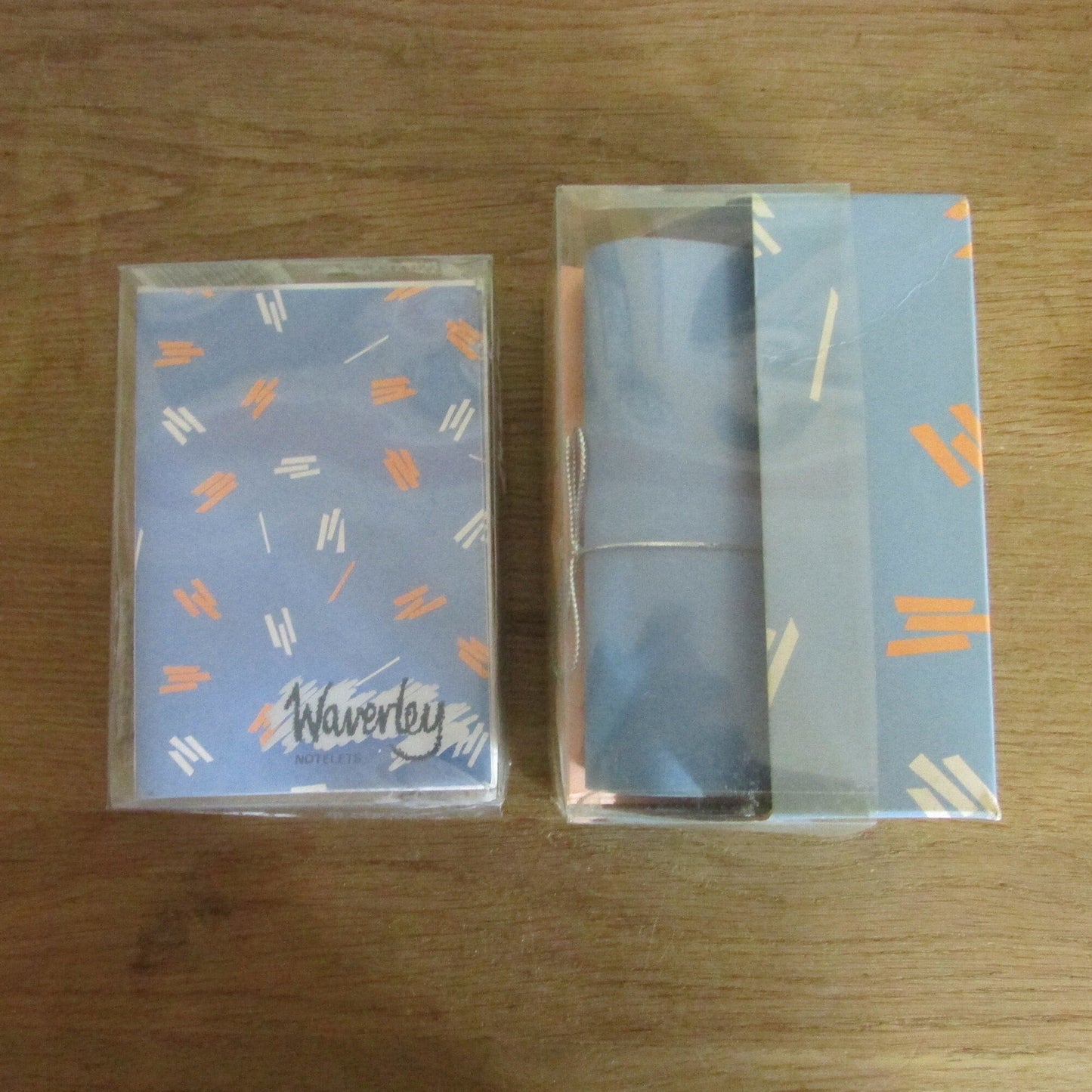 Matching 1980s Waverley notelet, & notecard sets