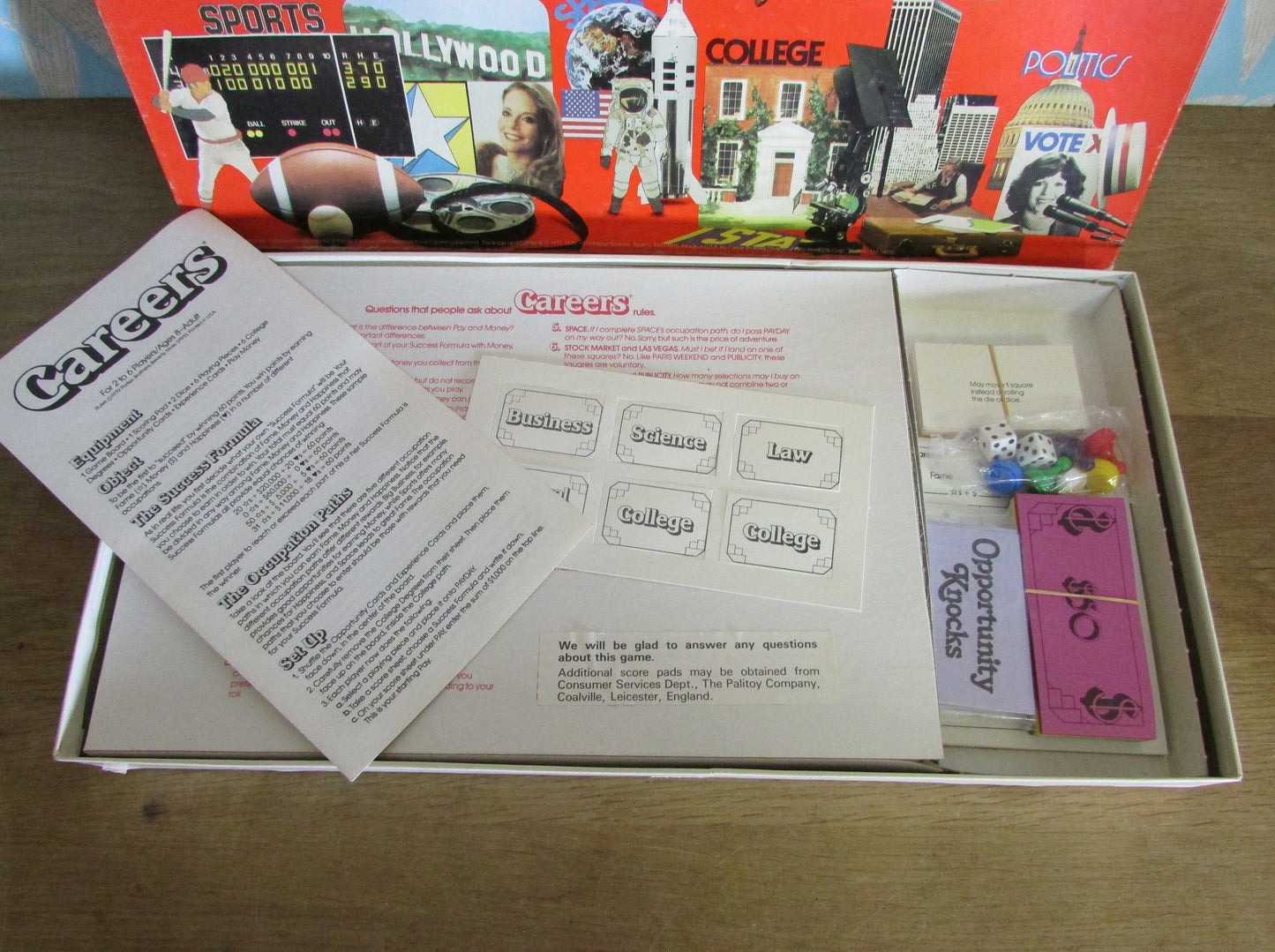 1979 Parker Brothers Careers board game, revised edition